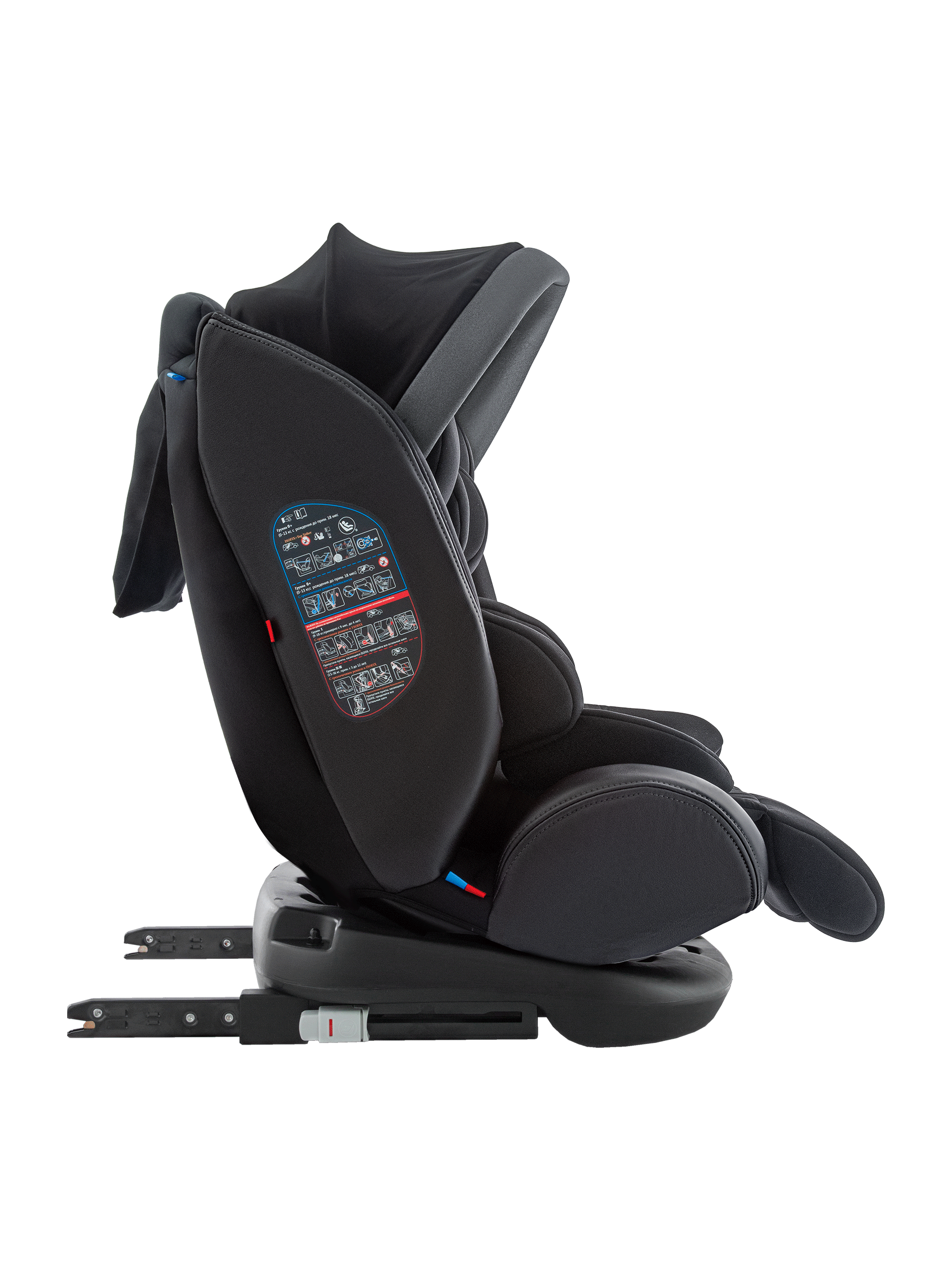 Автокресло Indigo MAX-X черный Isofix 0+/1/2/3 (0-36 кг) черный - фото 13