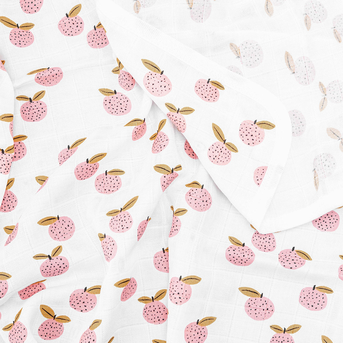 Пелёнка Mjolk Персики муслин 80х80 см - фото 4