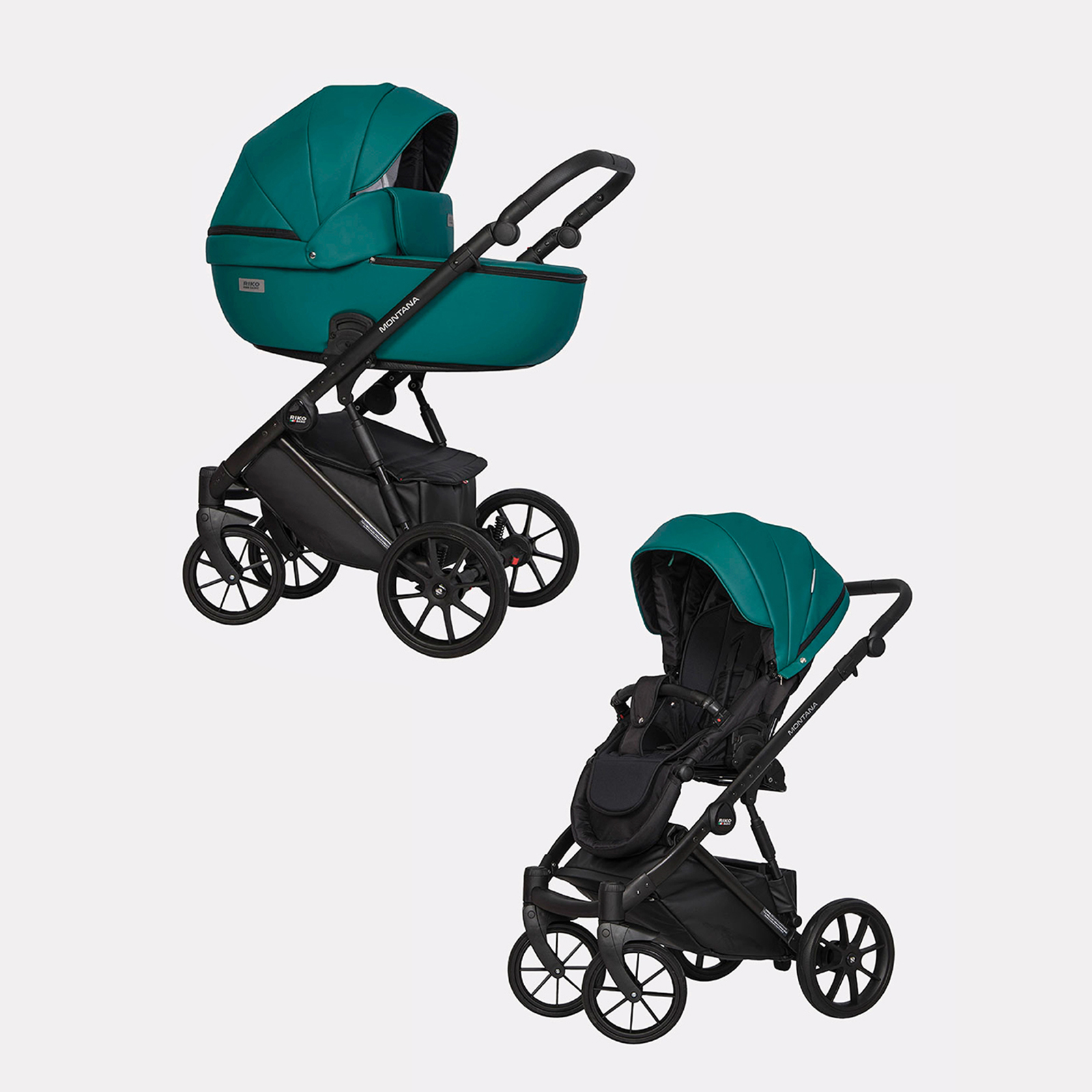 Коляска 3в1 Riko Basic Montana Ecco зеленый - фото 1