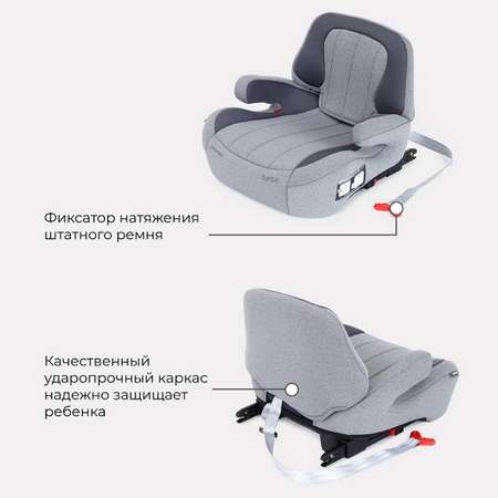 Автокресло Rant Turbo Isofix 3 (22-36 кг) серый