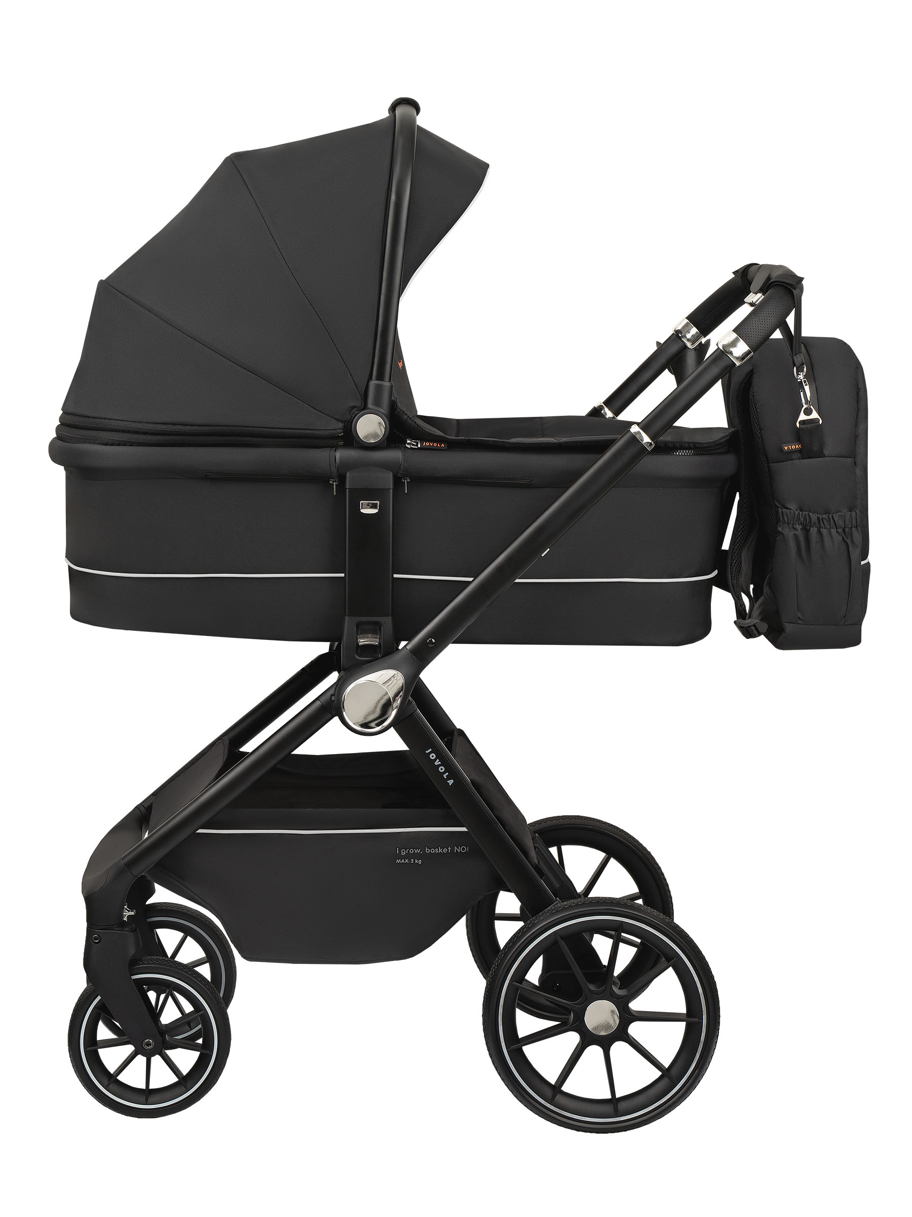 Коляска 3в1 JOVOLA Pepper 3в1 черный - фото 16