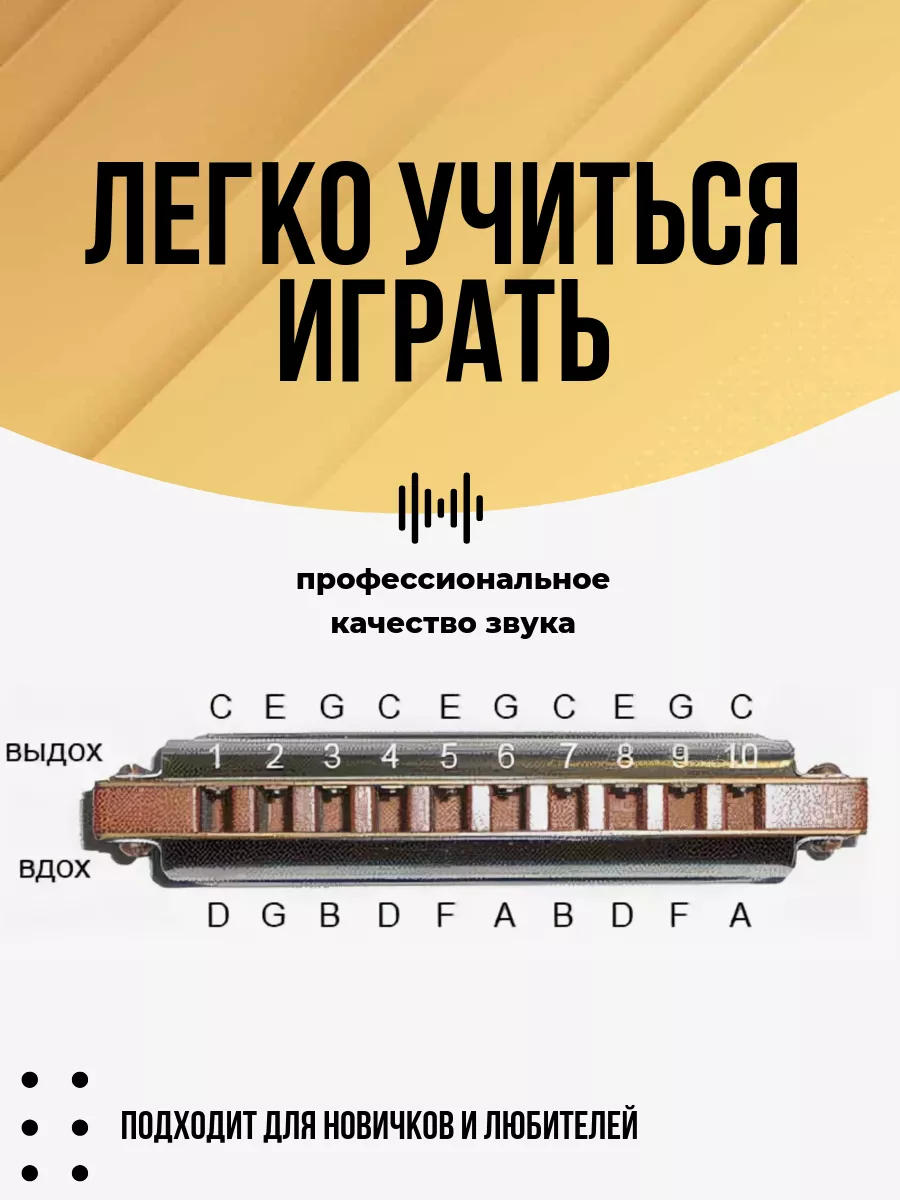 Игрушка музыкальная EASTTOP губная гармошка - фото 6