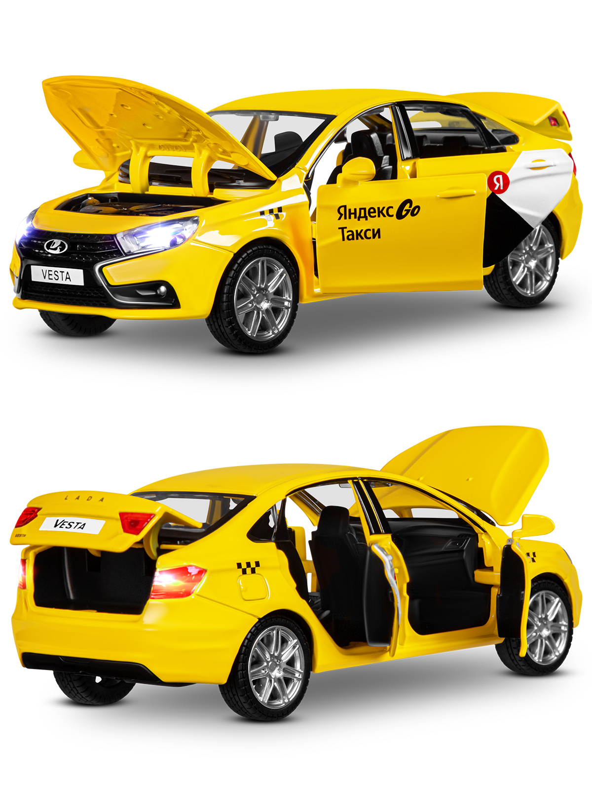 Автомобиль Яндекс GO LADA Vesta Такси озвучено Алисой 1:24 JB1251345/Яндекс GO - фото 29