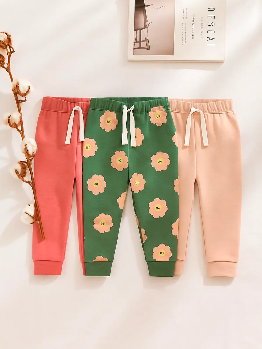 Брюки 3 шт Mark Formelle (Марк Формэль) 85113-3/св.розовый +розовый +цветы на зелени - фото 14