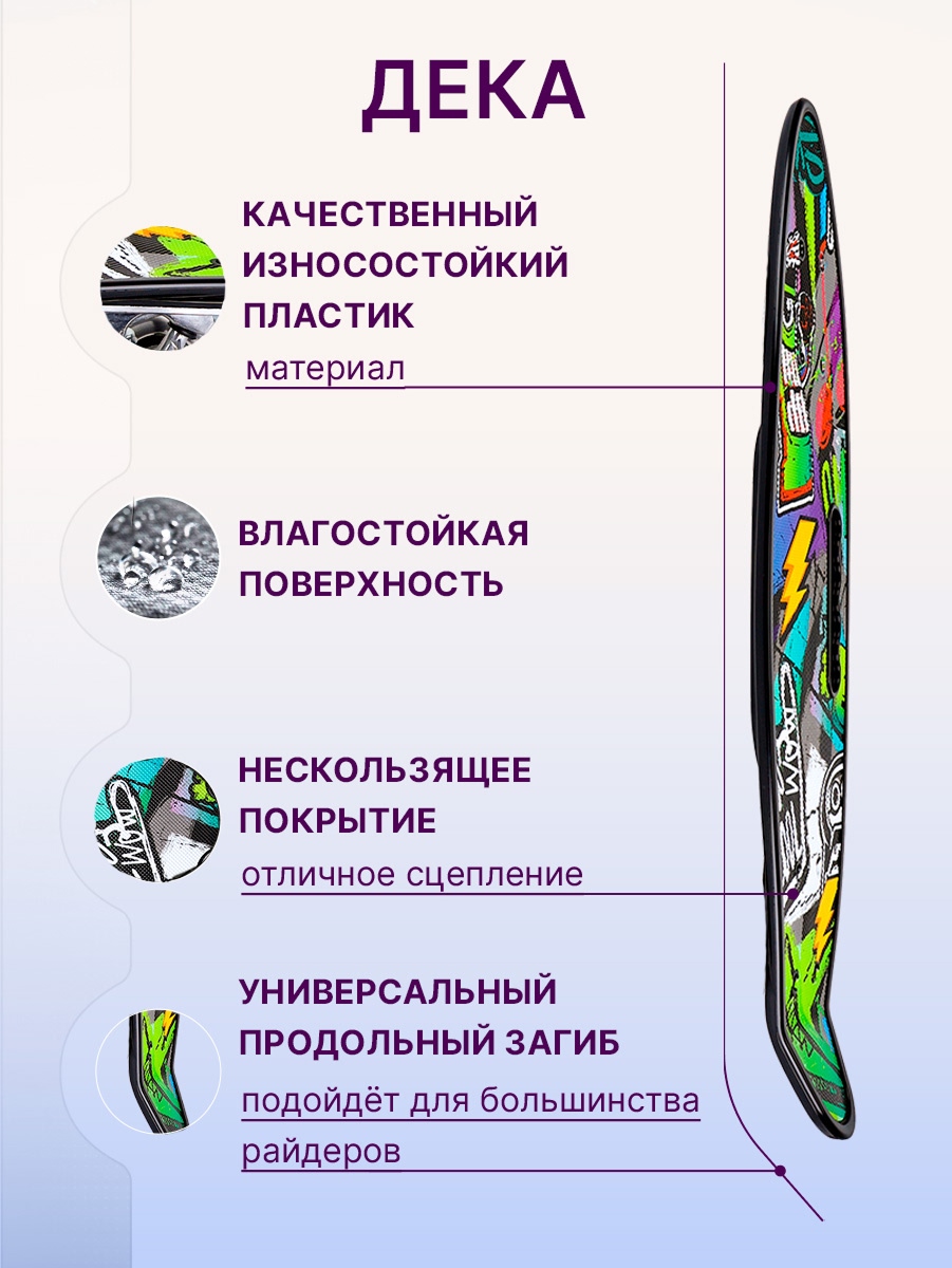 Скейтборд U-TURN 59 см - фото 4