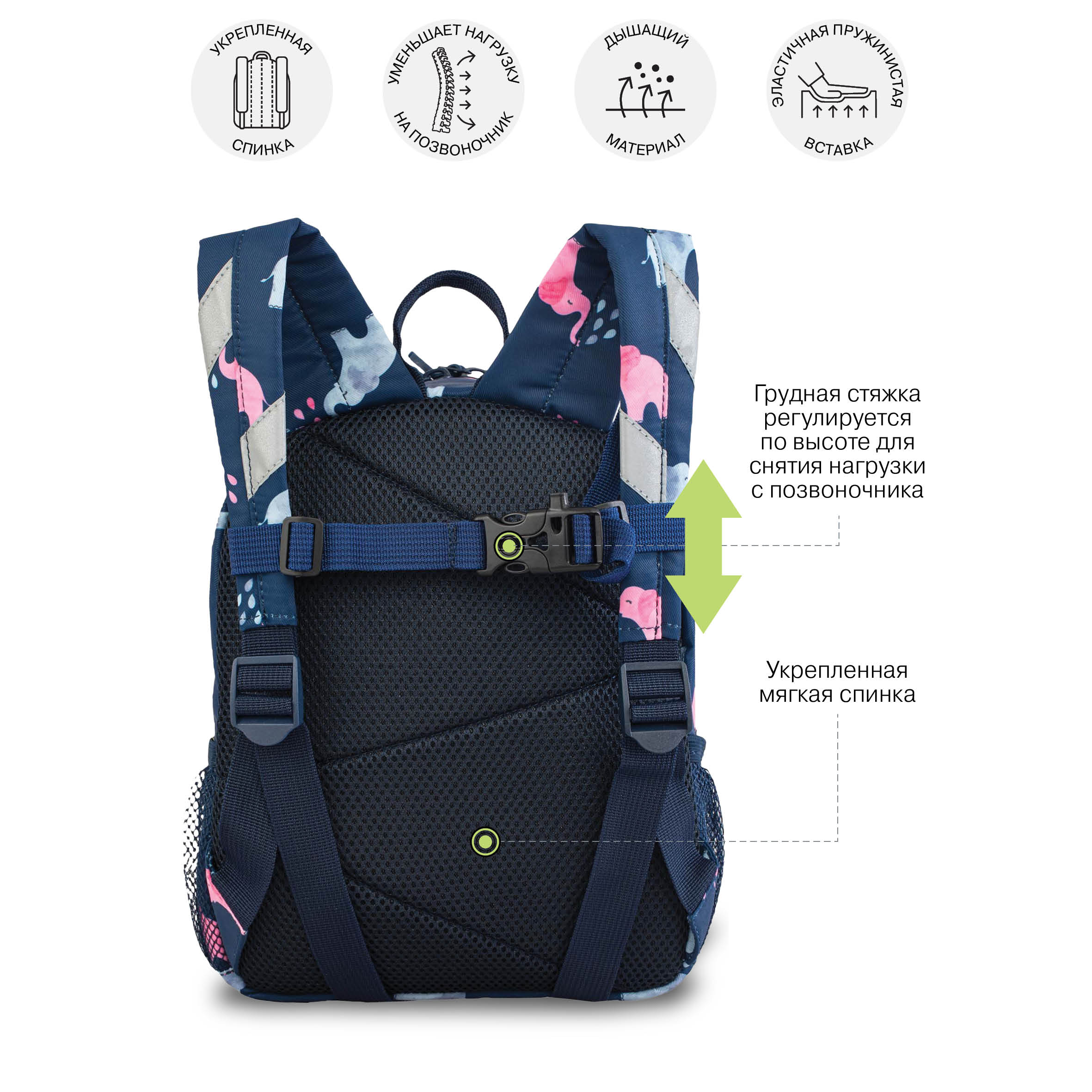 Рюкзак дошкольный Grizzly Слоники - фото 9