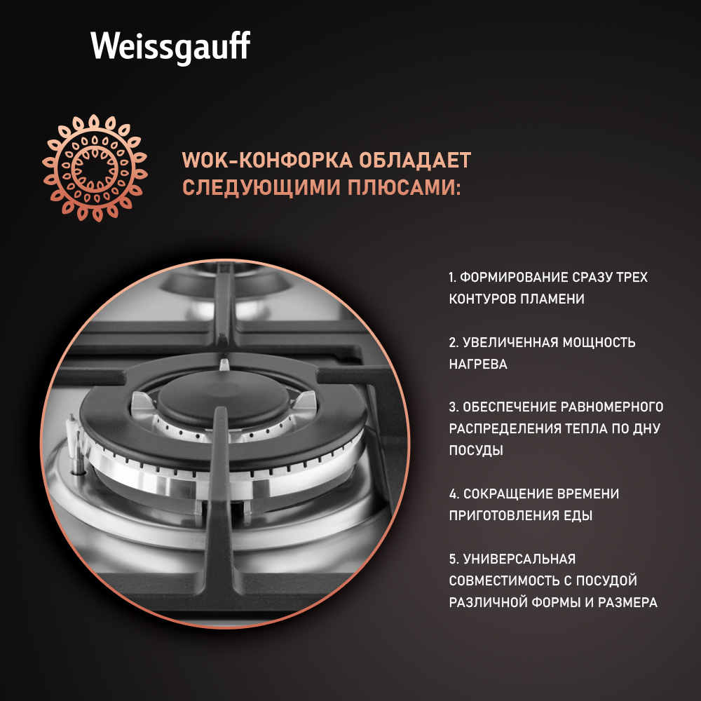 Варочная панель WEISSGAUFF HGG 641 XB - фото 6
