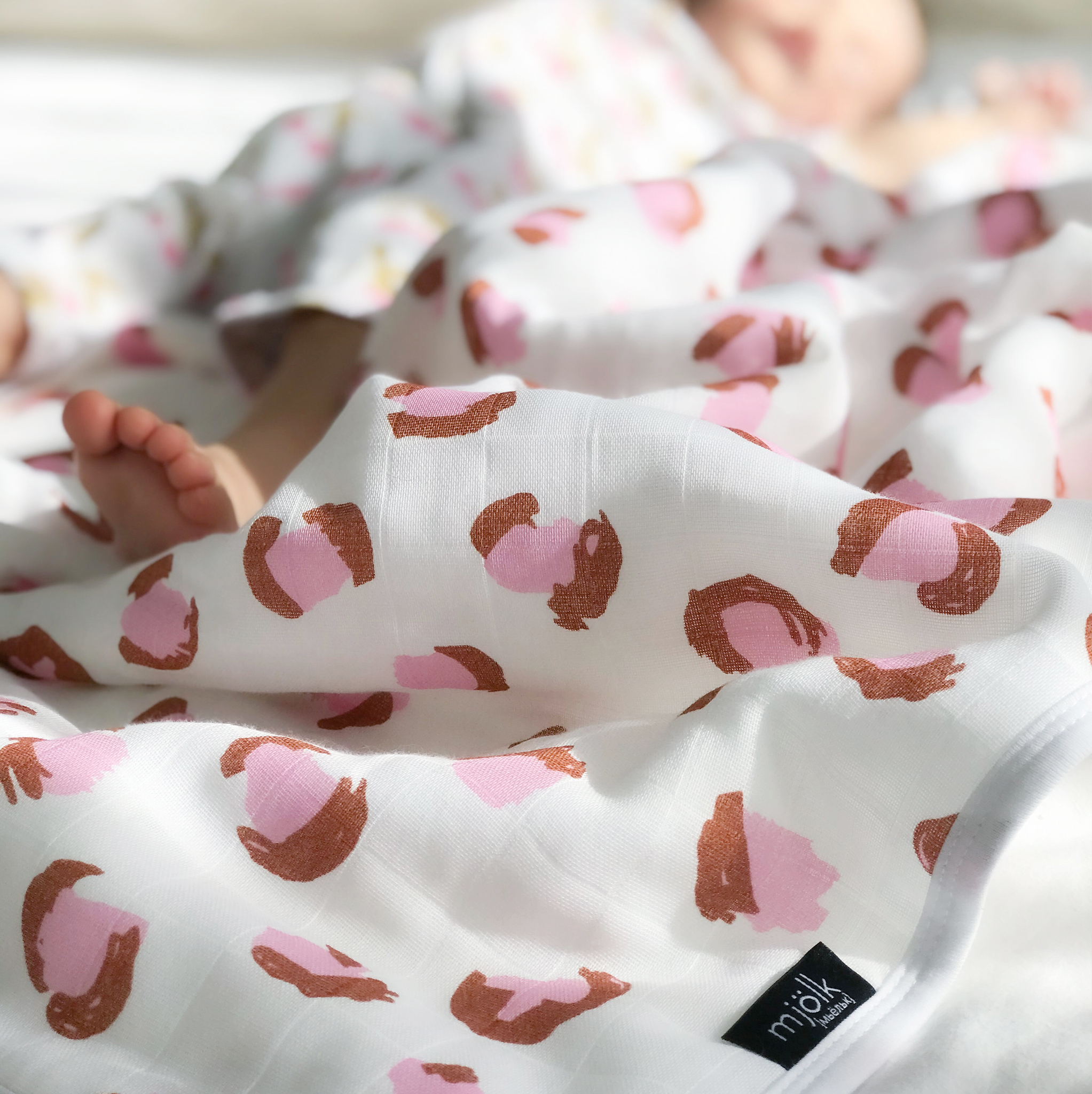 Одеяло Mjolk Леопард 80 x 80 см муслин - фото 1