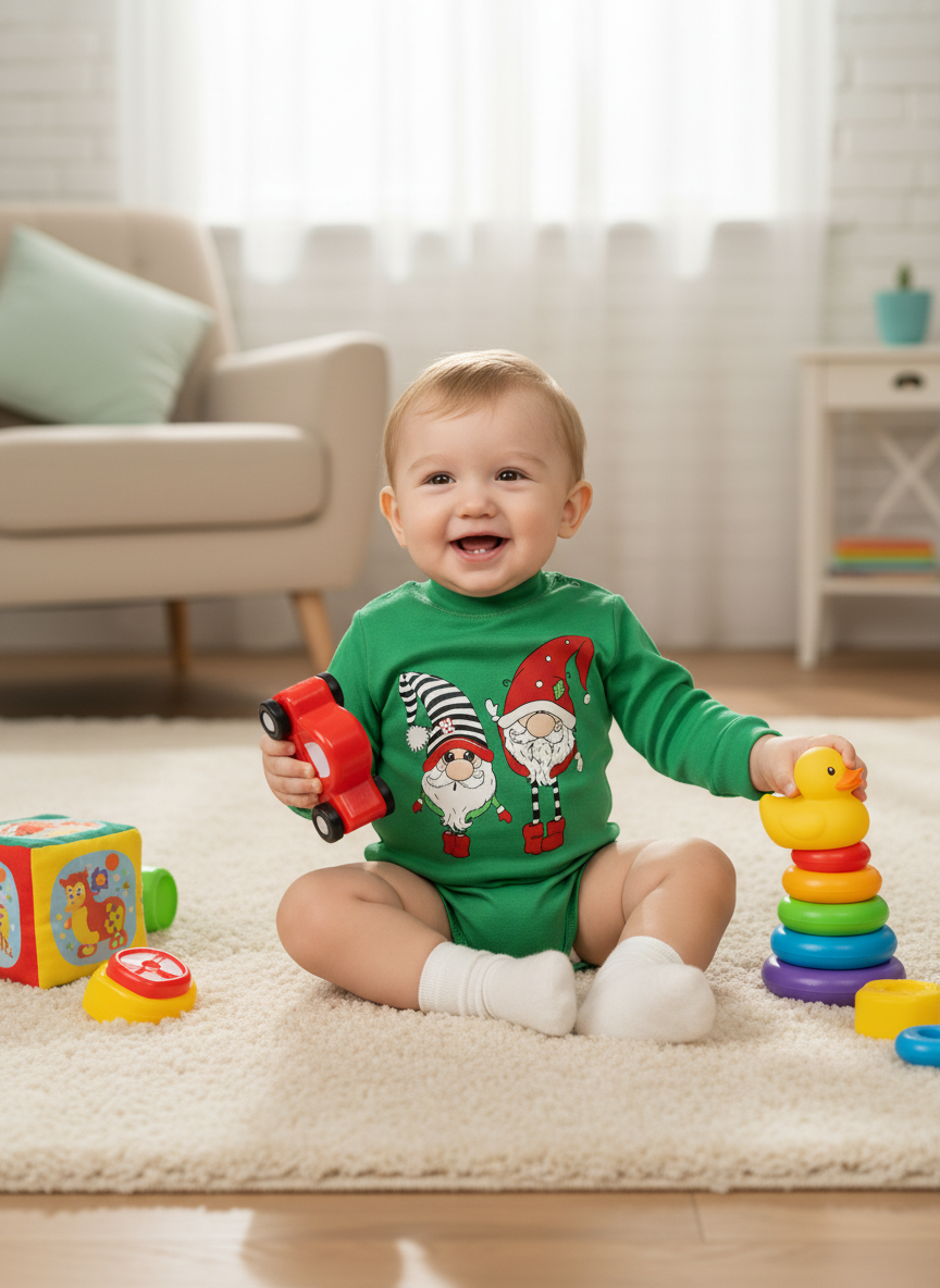 Боди Утенок ПК-1511 зеленый гномы - фото 2