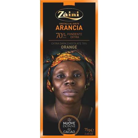 Горький шоколад Zaini со вкусом апельсина