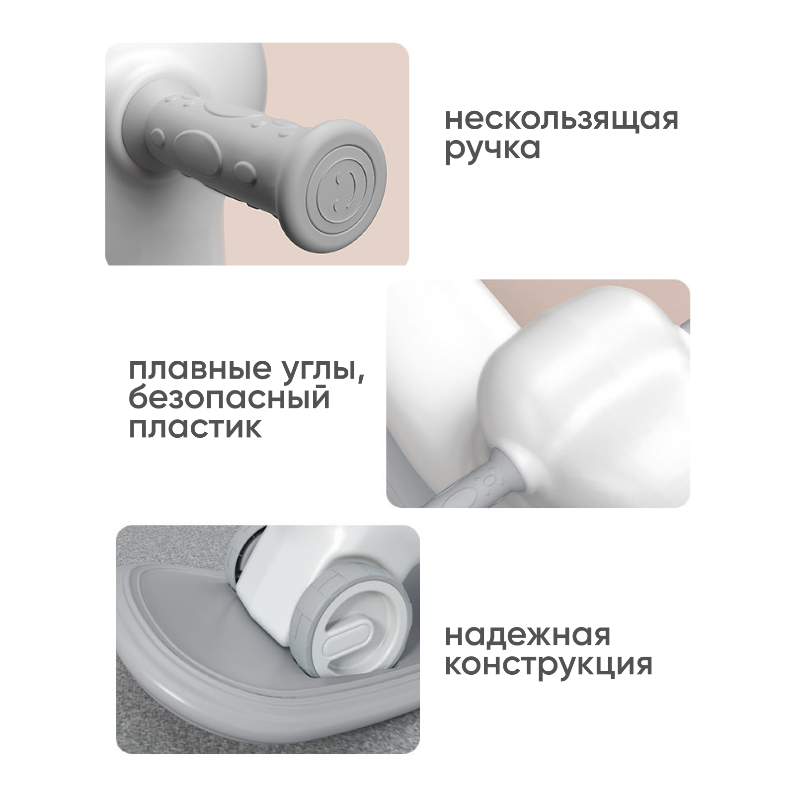 Качалка лошадка-беговел трансформер Solmax для детей балансборд, овечка, белая - фото 8