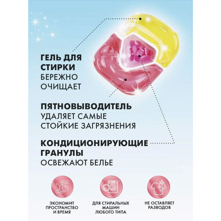 Капсулы для стирки белья NAMZA универсальные 25 шт