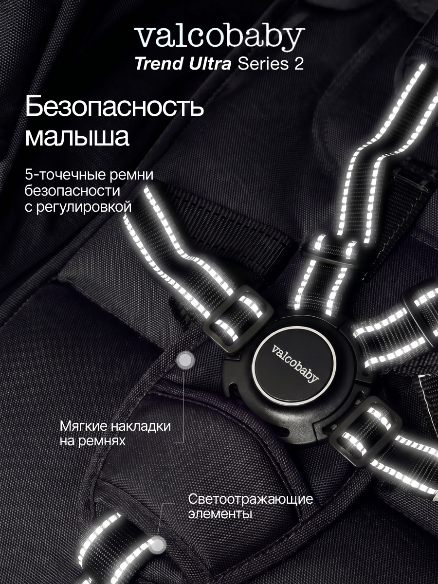 Коляска прогулочная для двойни Valco baby Duo Trend серия 2 черный - фото 5