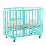 Детская кроватка Nuovita круглая, поперечный маятник (голубой)
