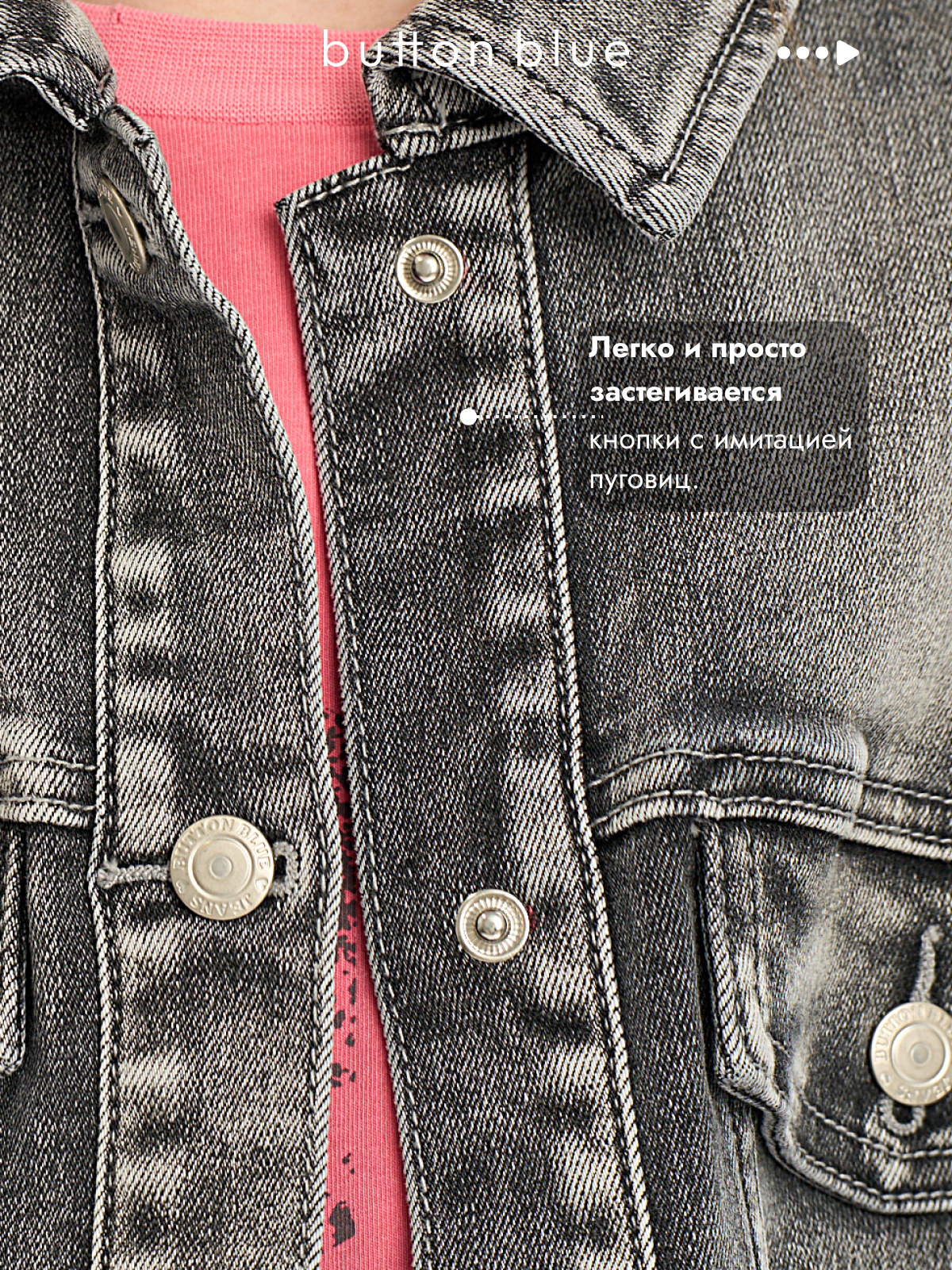 Джинсовая куртка BUTTON BLUE 125BBGJC4002 - фото 10