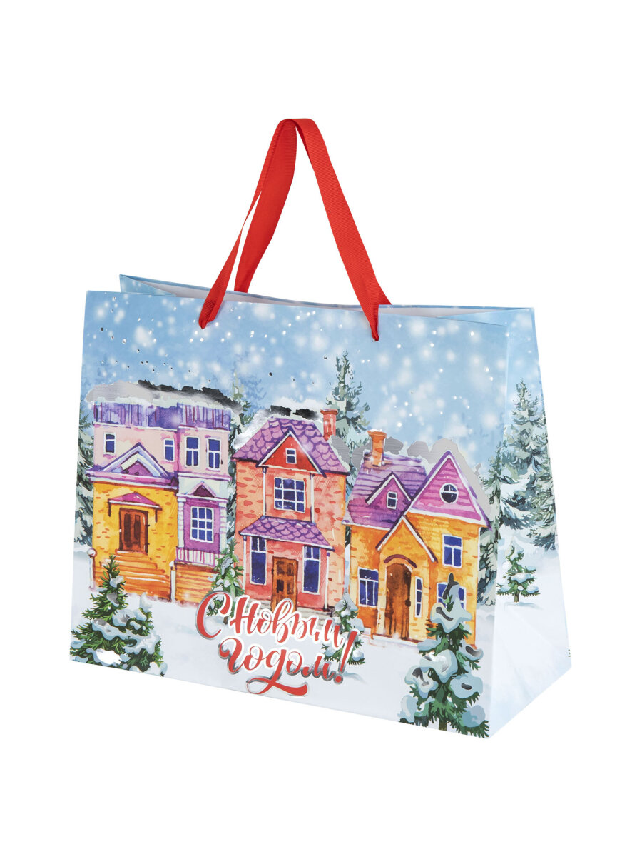 Пакет подарочный новогодний Золотая сказка пакетики для подарков и сладостей набор 4 штуки - фото 9