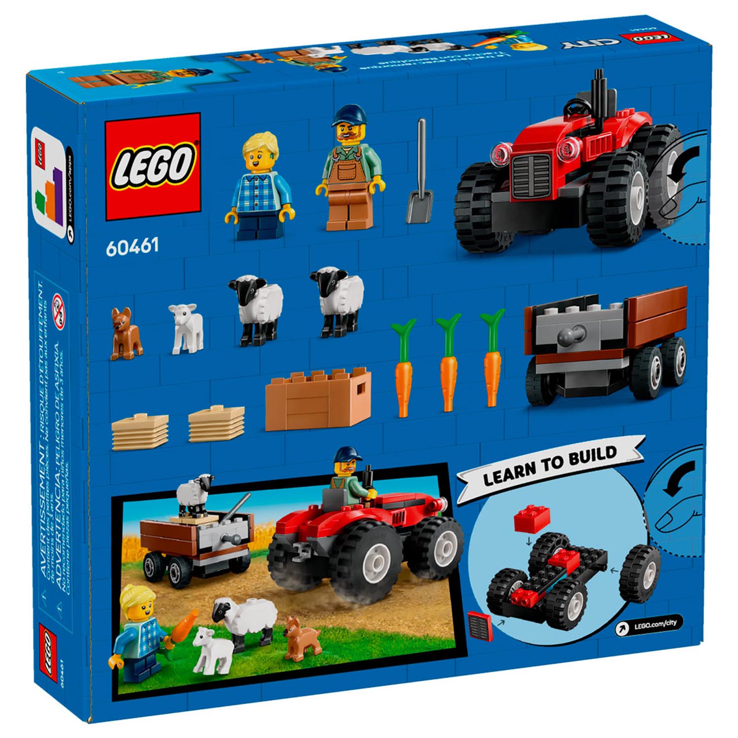 Конструктор LEGO City Красный фермерский трактор 116 дет. - фото 8