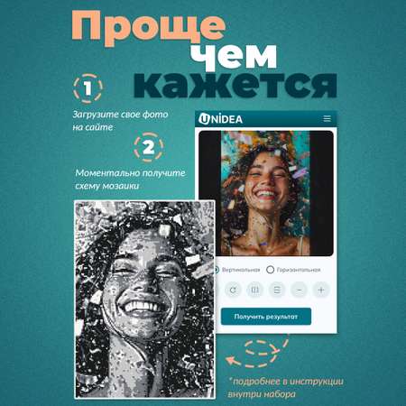 Алмазная мозаика UNIDEA Grafit в ассортименте