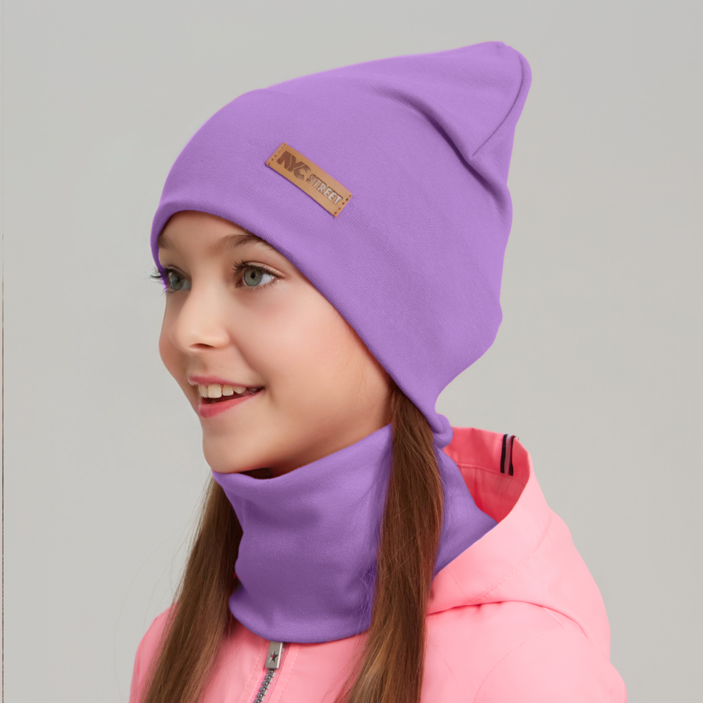 Шапка и снуд KUBRIO NYC-H-68-SPRotvG-Purp - фото 7
