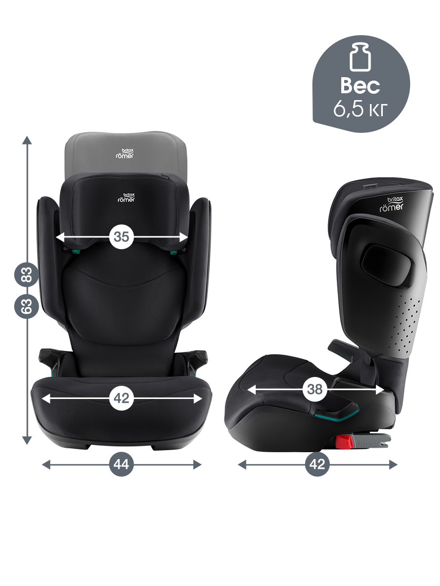 Автокресло Britax Roemer Kidfix M i-SIZE Night Blue Isofix 2/3 (15-36 кг) синий - фото 11