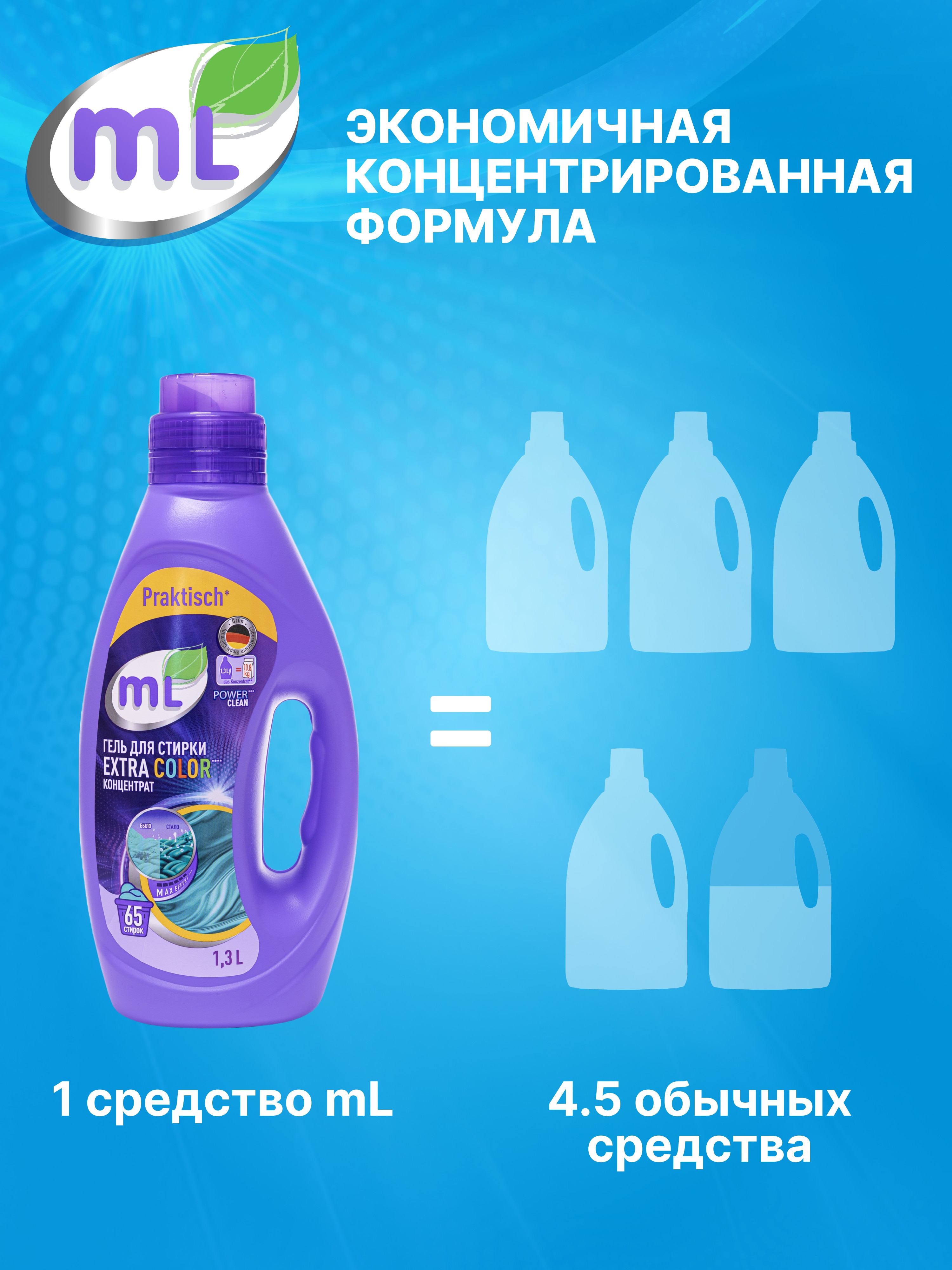 Гель для стирки Meine Liebe Color 1.3 л - фото 3