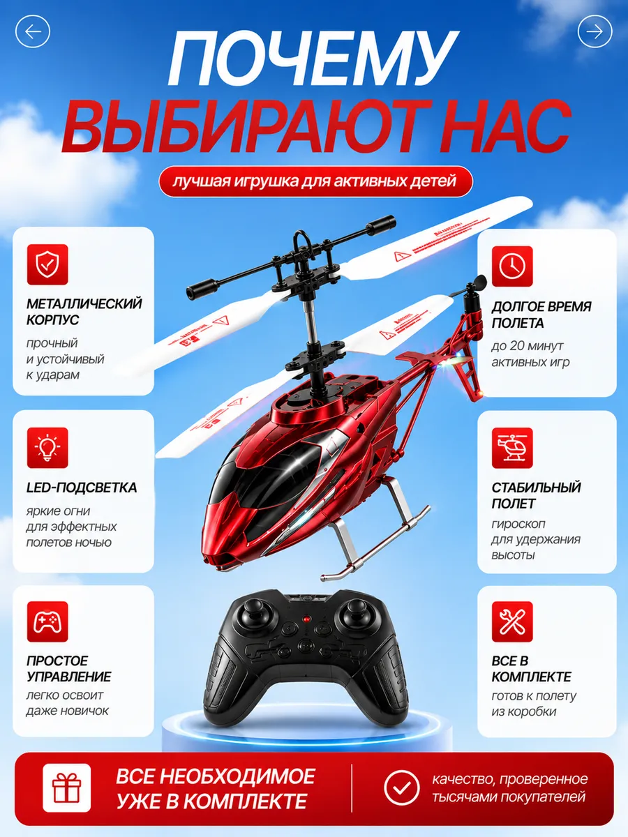 Вертолет РУ MiniMinds 1:28 - фото 11