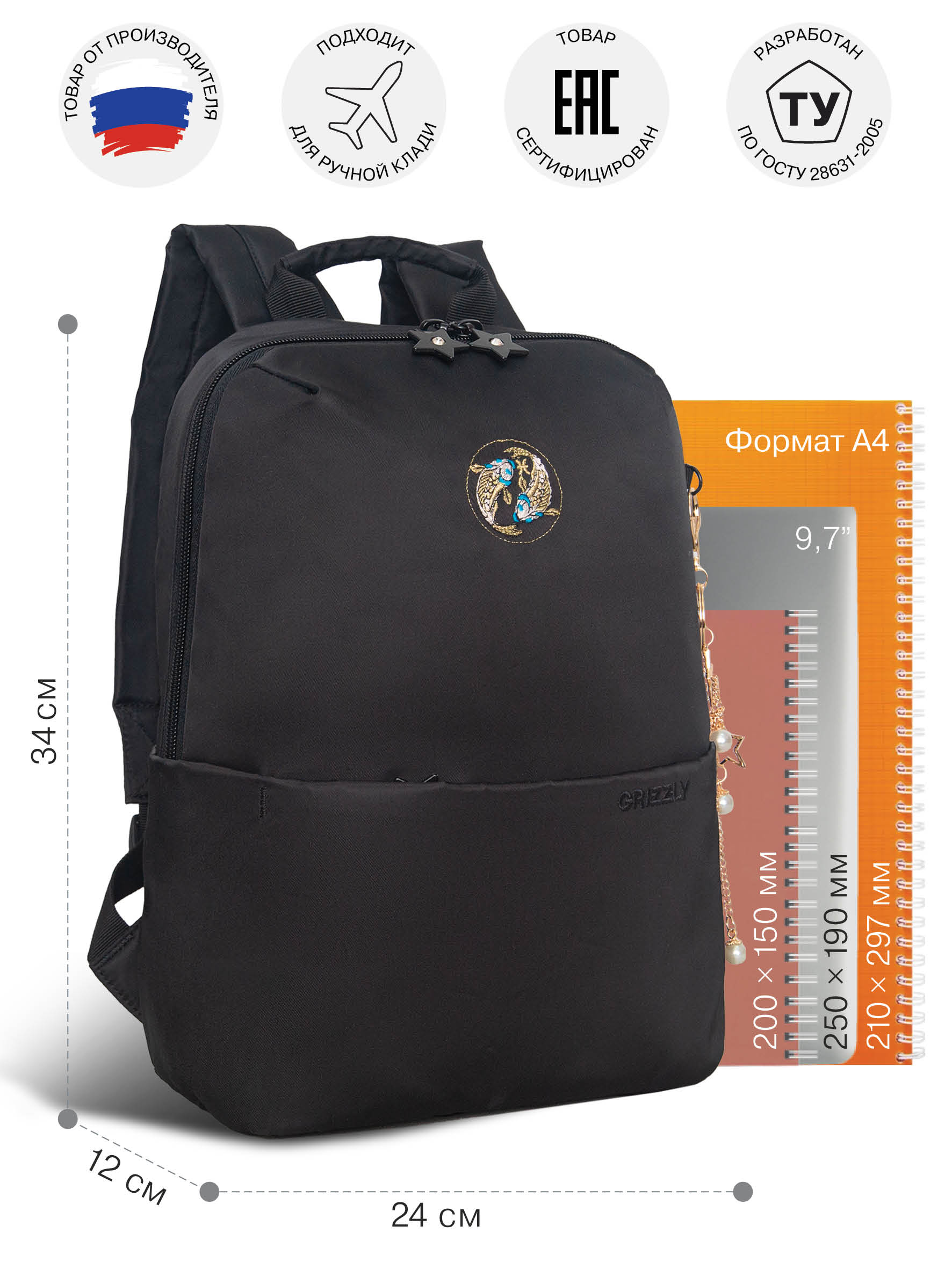 Рюкзак Grizzly Рыбы - фото 6