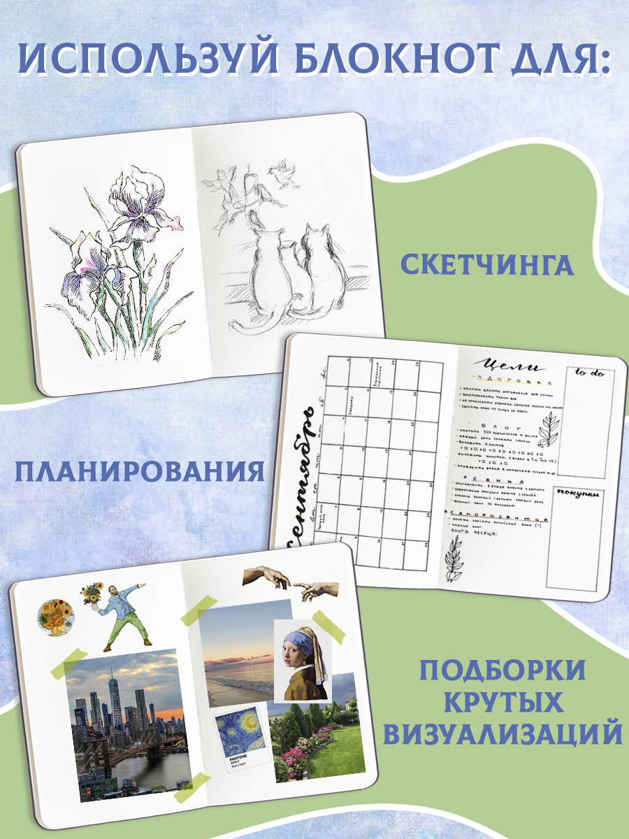 Блокнот Проф-Пресс Скетчбук А5. Ван Гог. Ирисы - фото 4