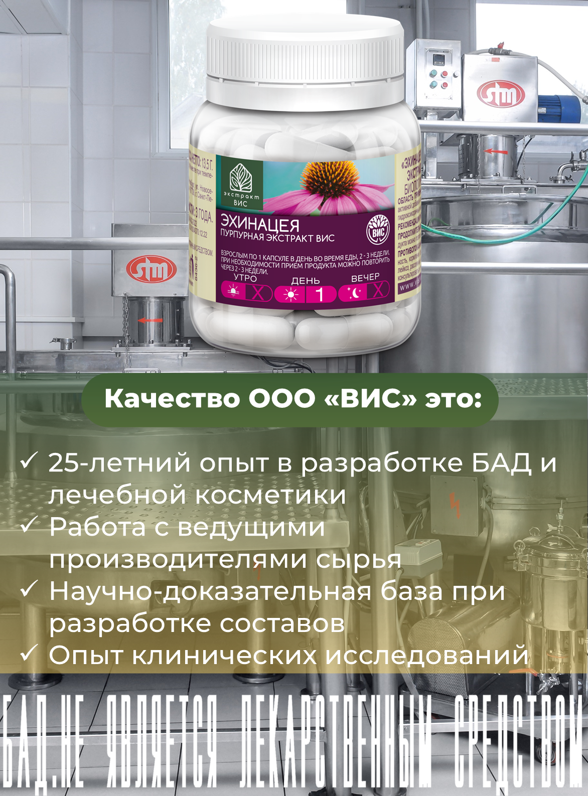 БАД Экстракт-ВИС Эхинацея пурпурная с витаминами С и Е - фото 7
