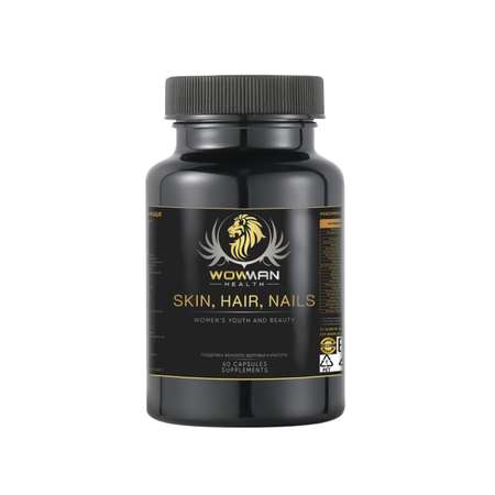 Подарочный набор Crazy Box WowMan Strong Hair для укрепления волос Витамины для кожи и ногтей Комплекс клетчатка