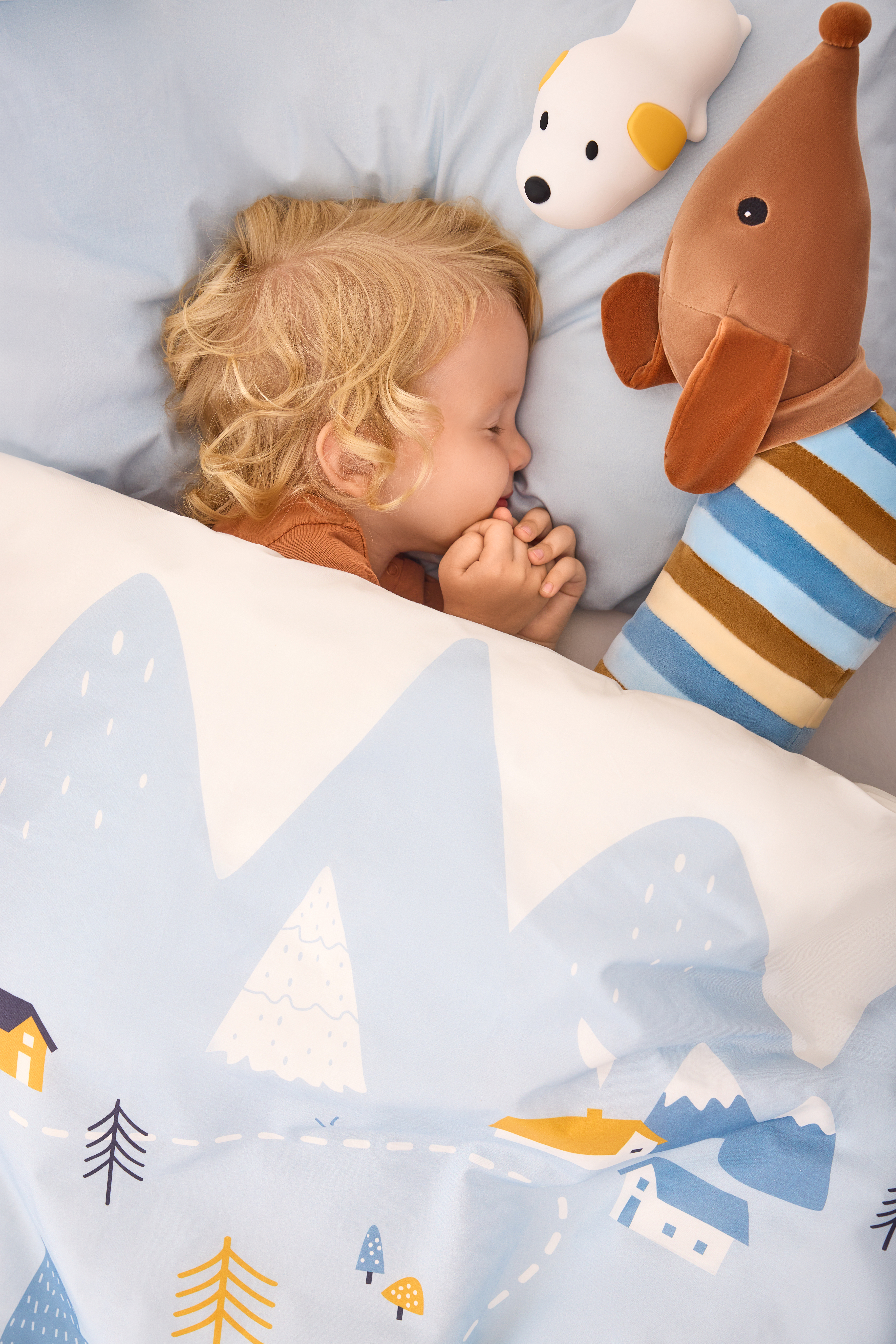 Комплект постельного белья FUTURINO Home Зимняя прогулка 2 предмета W24FH-3301-33bd-55 - фото 6