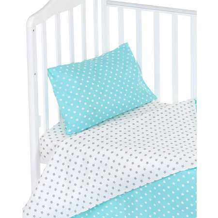 Комплект постельного белья Lemony kids Starfall Мятный/белый 3 предмета