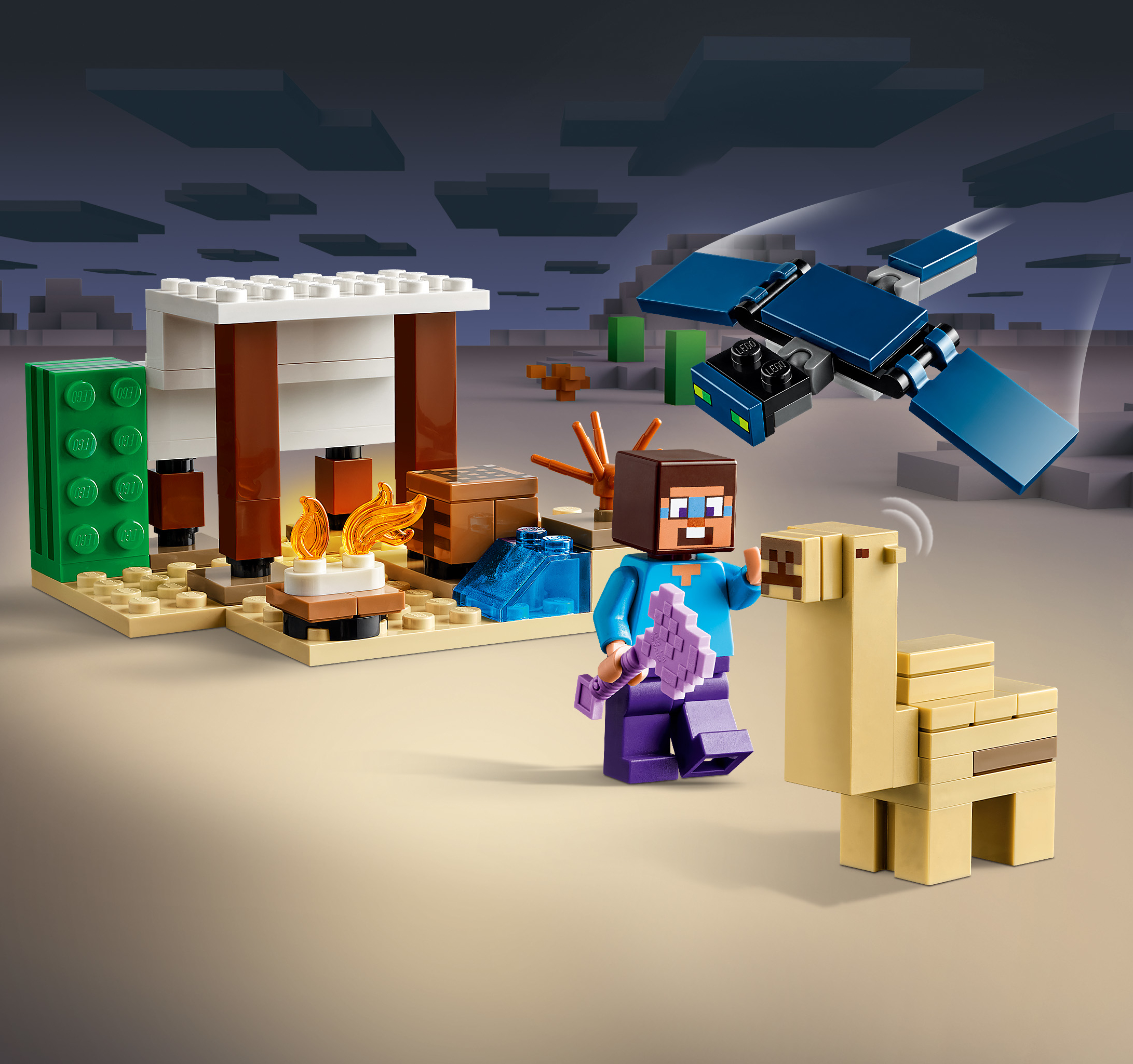 Конструктор LEGO Minecraft Экспедиция Стива по пустыне блочный - фото 6