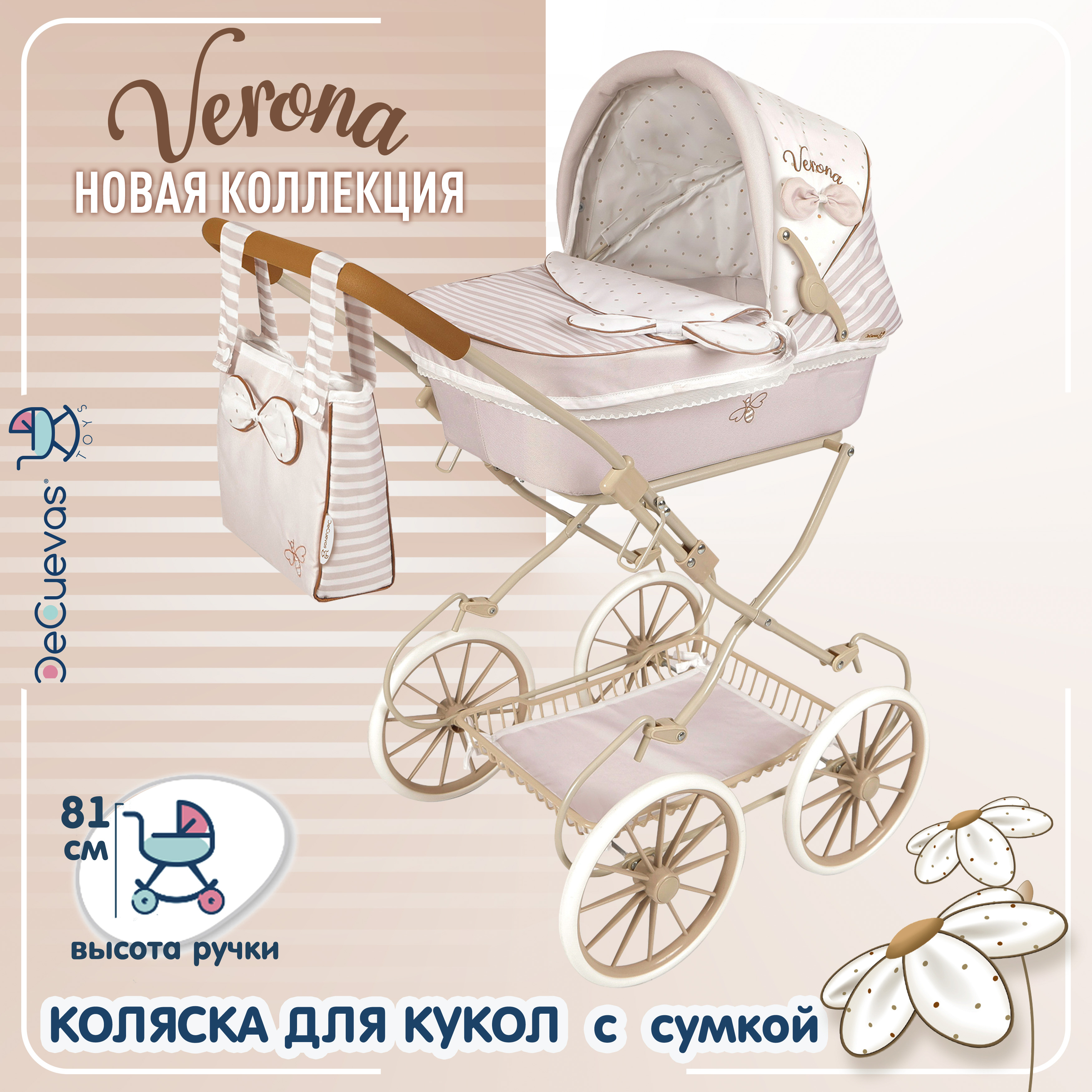 Коляска-люлька для кукол DeCuevas Toys 80078 - фото 2