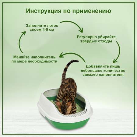Наполнитель для кошачьих туалетов HOMECAT Ecoline комкующийся с ароматом зеленого чая 12л
