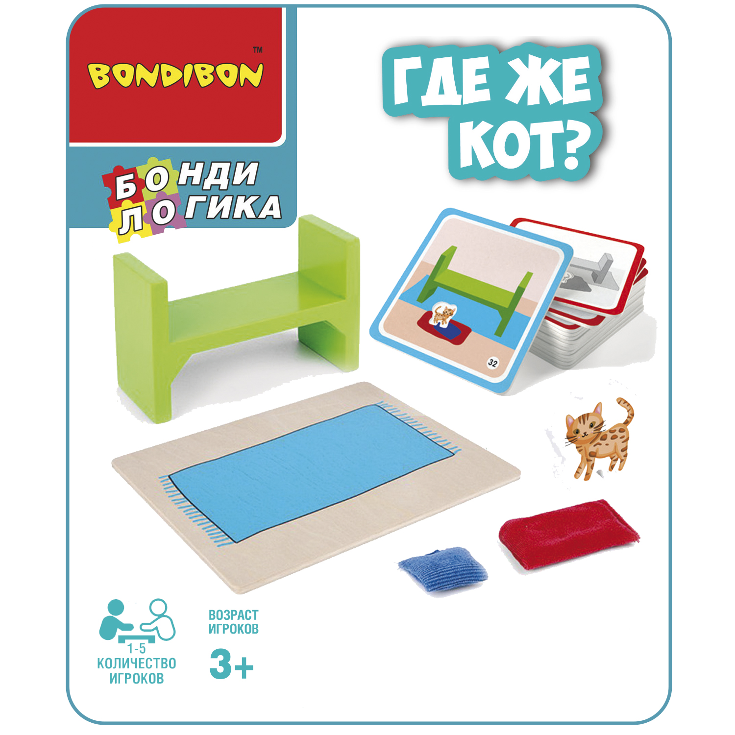 Настольная игра Bondibon логическая ГДЕ ЖЕ КОТ - фото 9