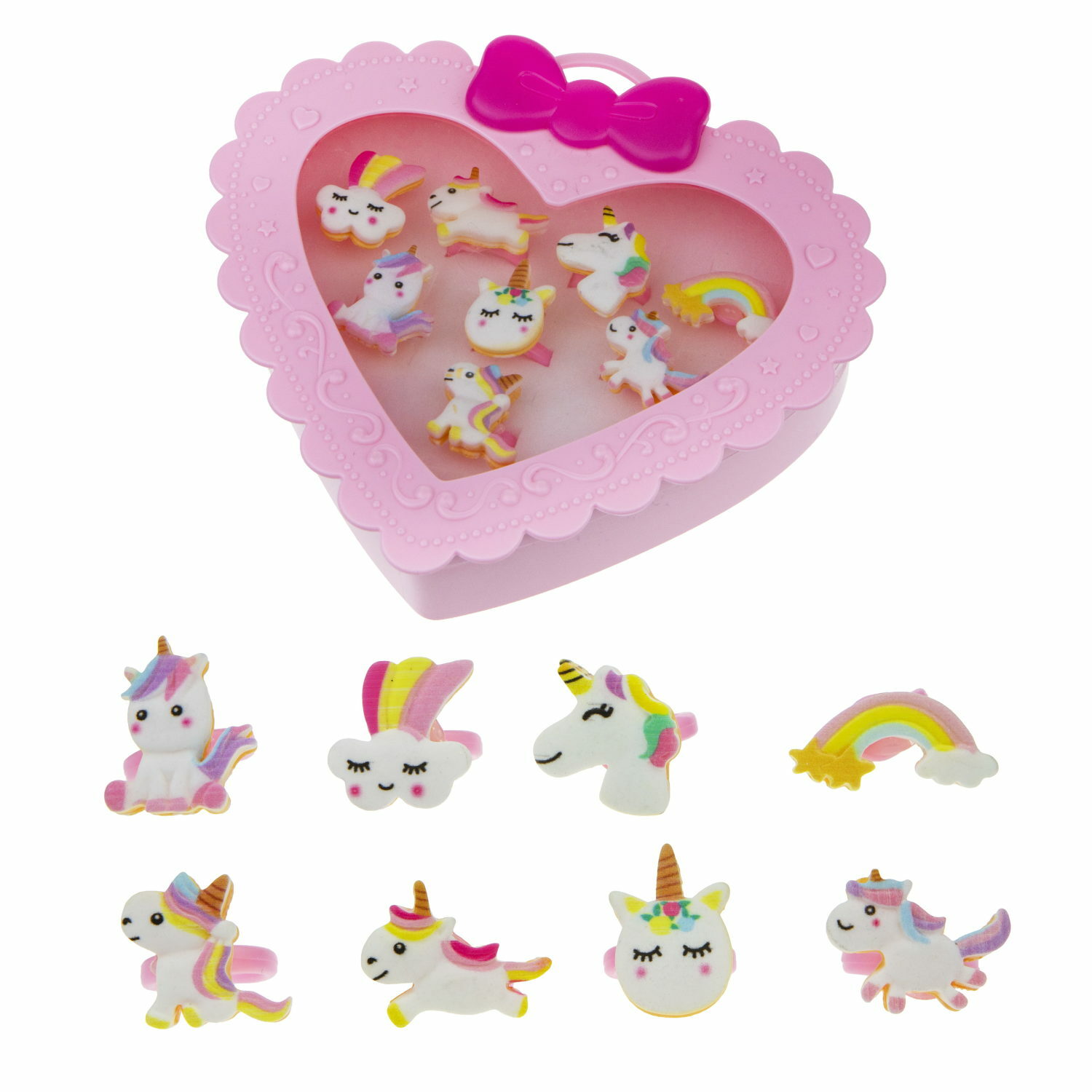 Набор 1TOY Sweet heart Bijou 8 колец единороги Т21035-1 - фото 2