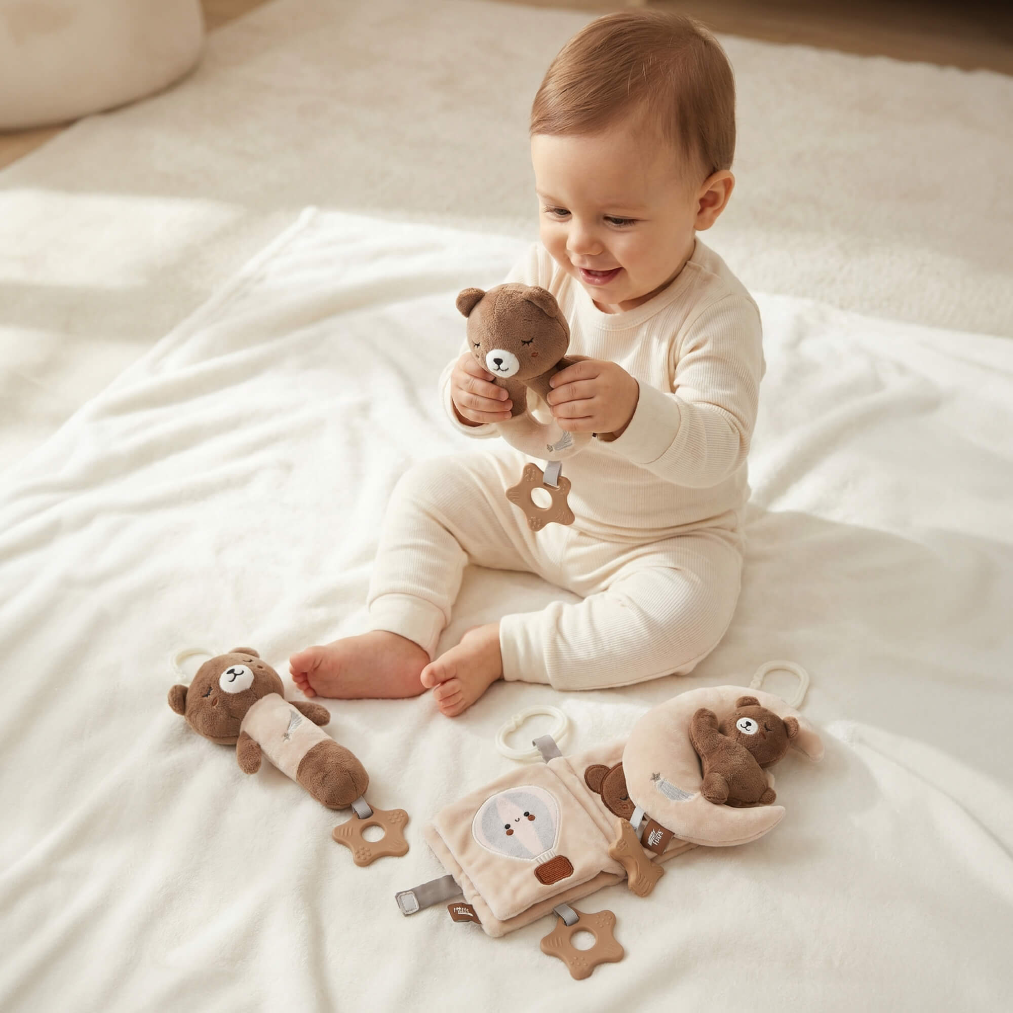 Игрушка UNIX Kids подвеска Мишка на луне 0+ набор 4 шт - фото 11