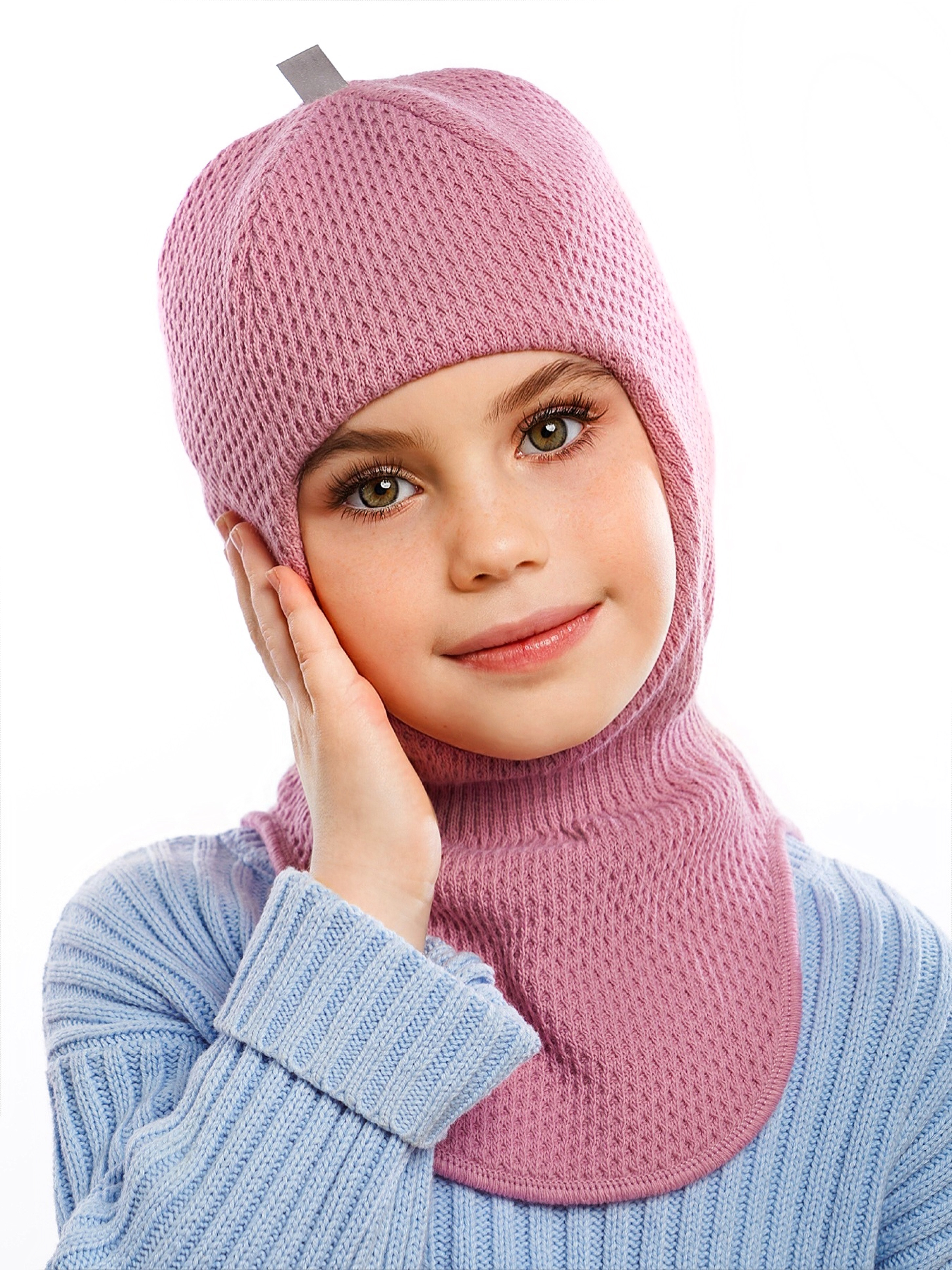 Шапка-шлем ПриКиндер U-Sp24520 Пудра - фото 12