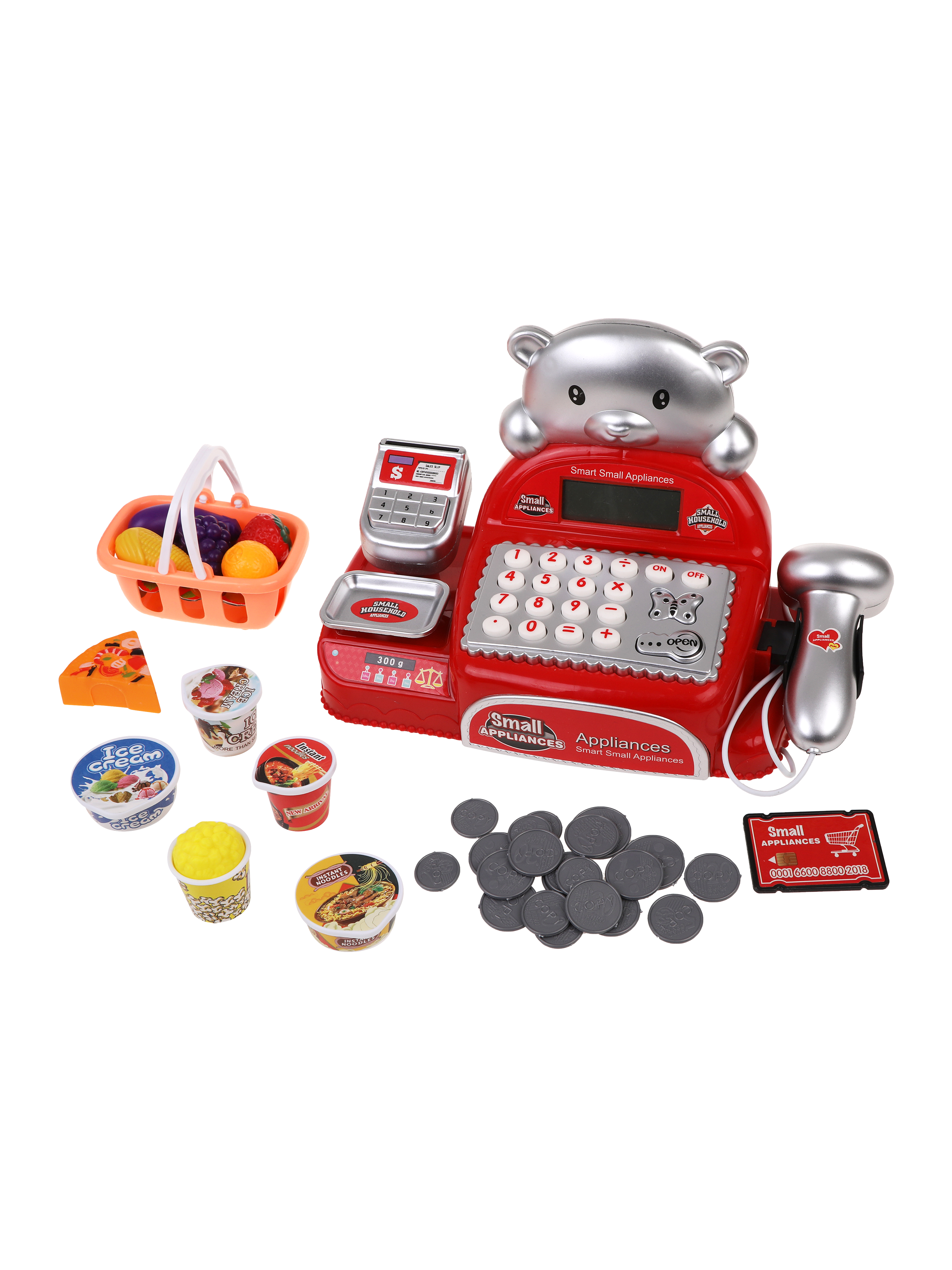 Игровой набор Наша Игрушка продукты, прилавок, касса, тележки и корзинки - фото 2