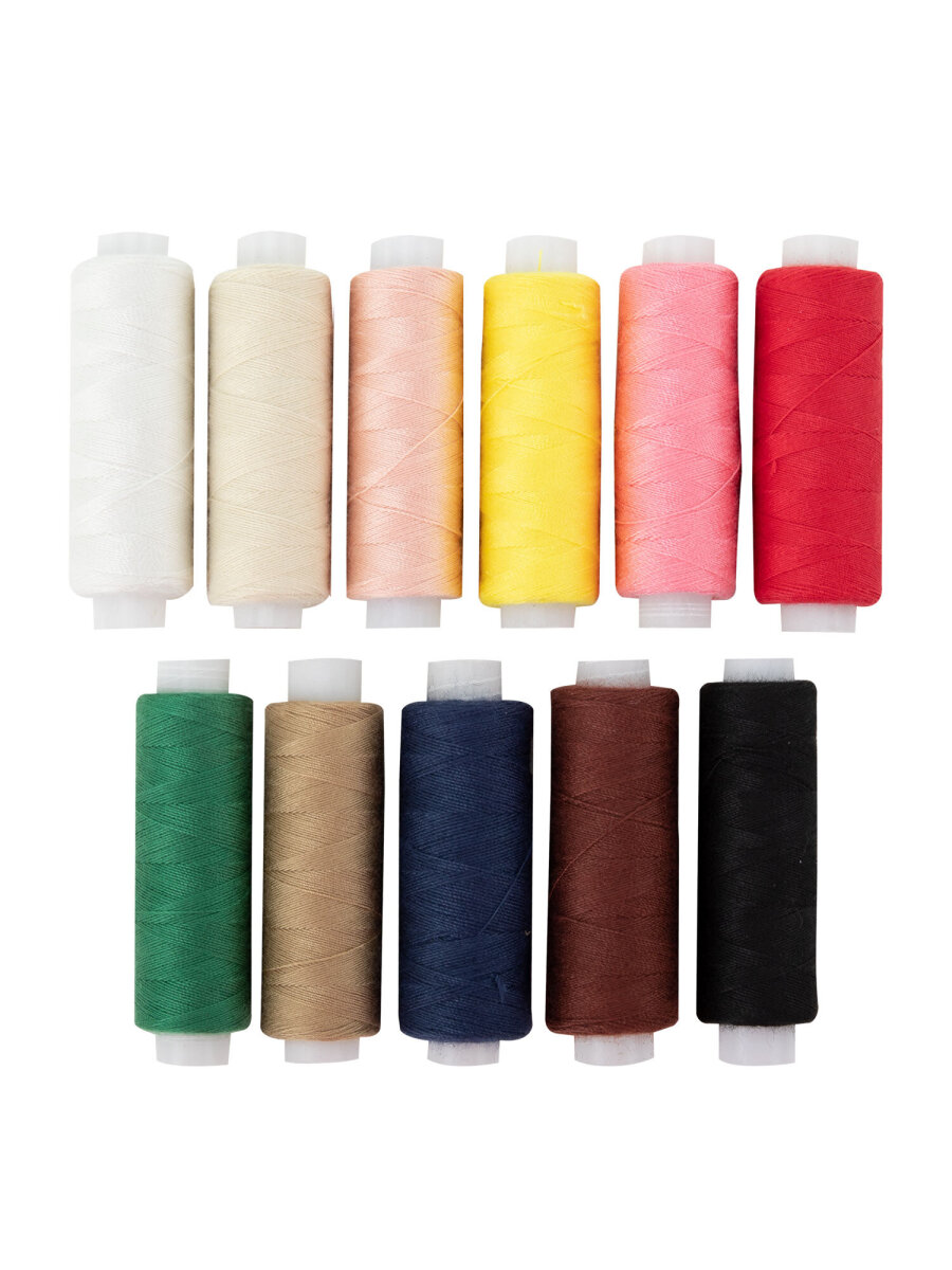 Нитки для шитья Develia армированные 45ЛЛ 120 м швейный набор 11 цветов - фото 4
