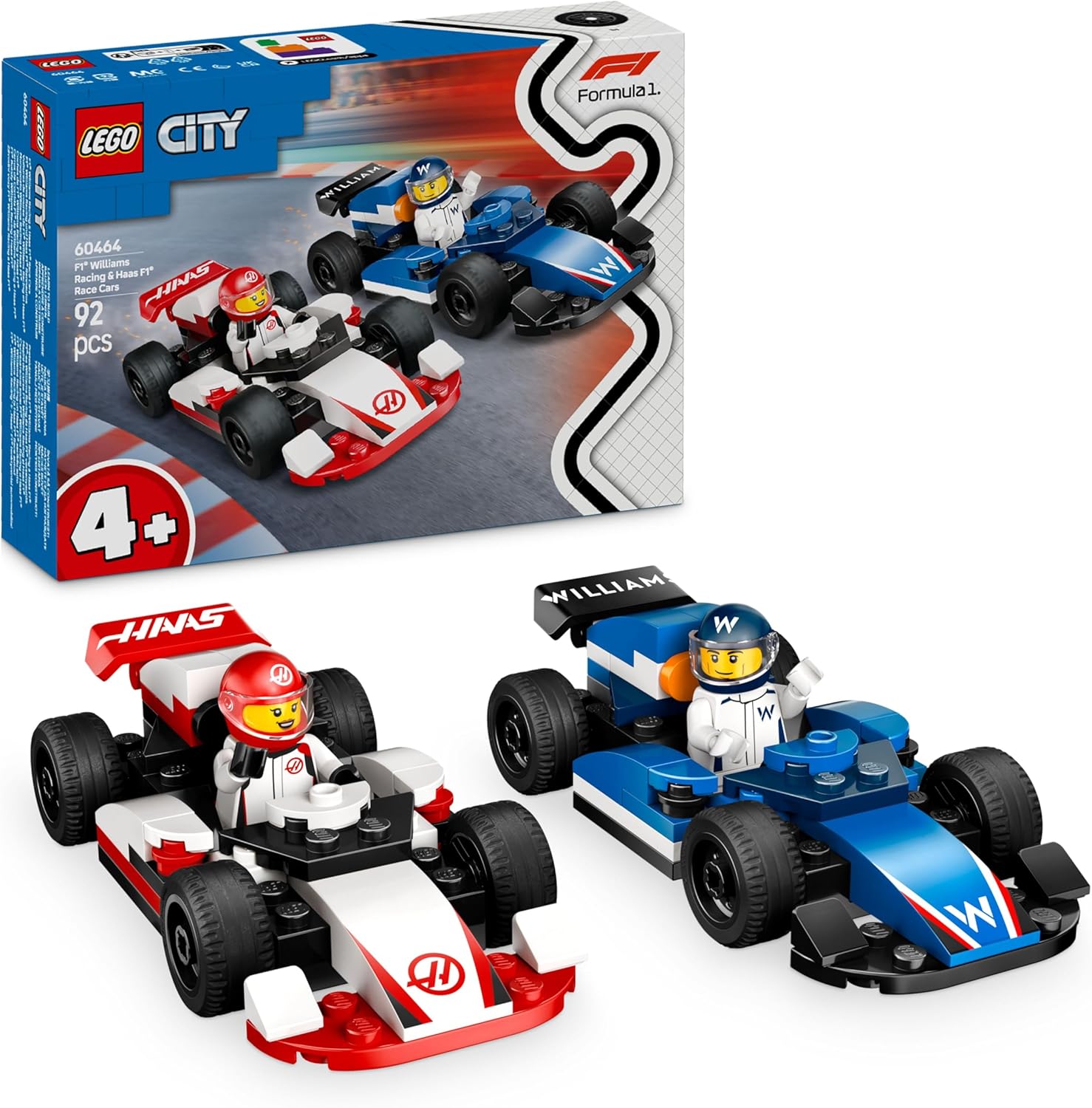 Конструктор LEGO City Williams Racing и Haas 92 дет. - фото 1