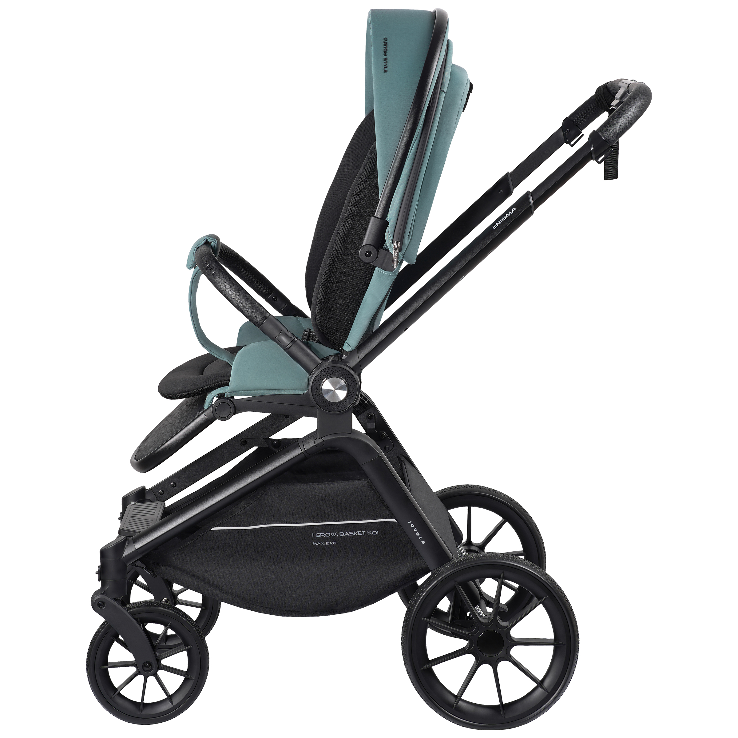 Коляска 2в1 JOVOLA Enigma универсальная зеленый - фото 14