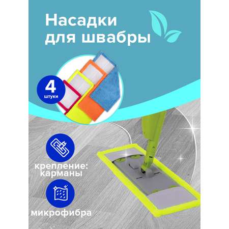 Сменная насадка Лайма для швабры плоская из микрофибры 40см