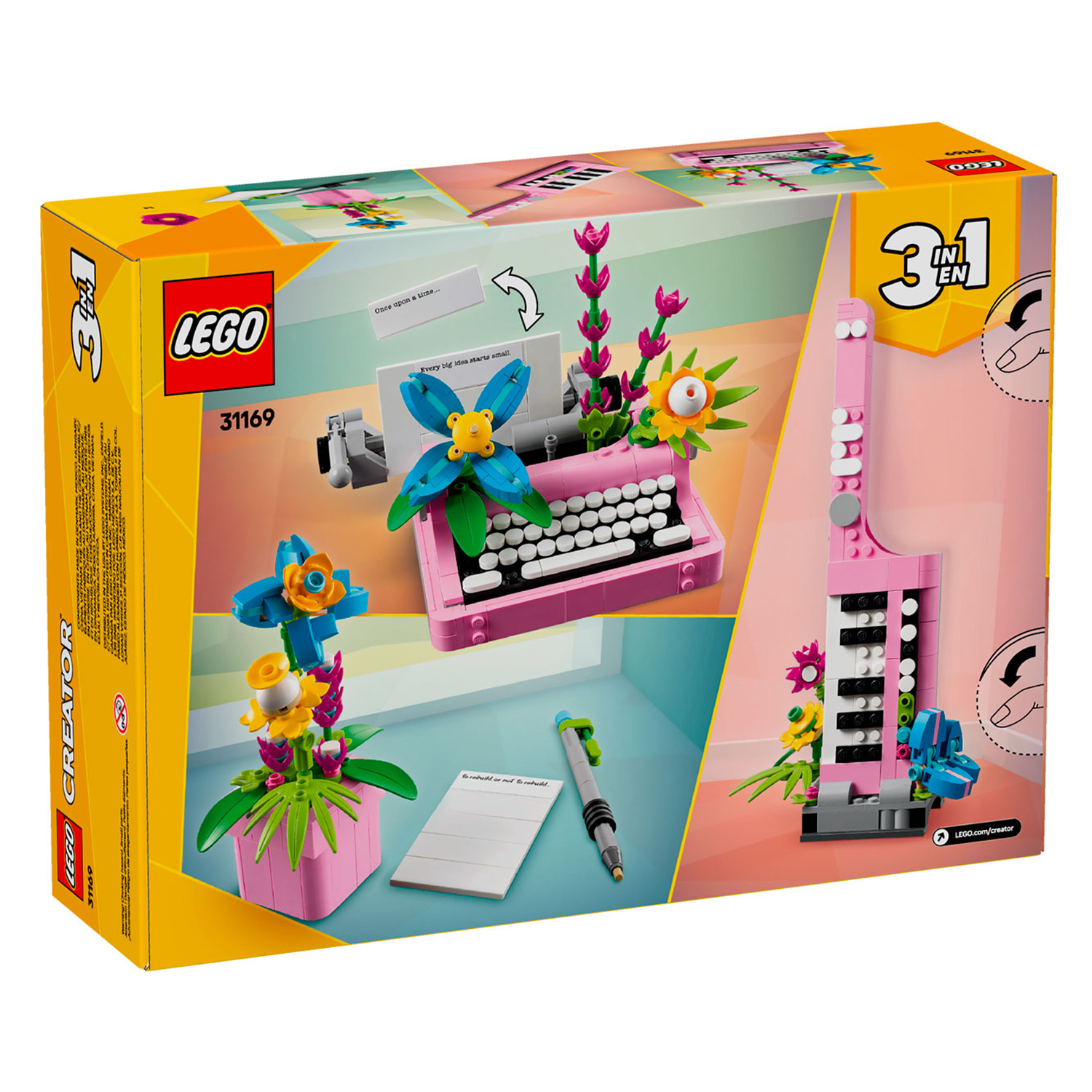 Конструктор LEGO Creator Печатная машинка с Цветами блочный - фото 11