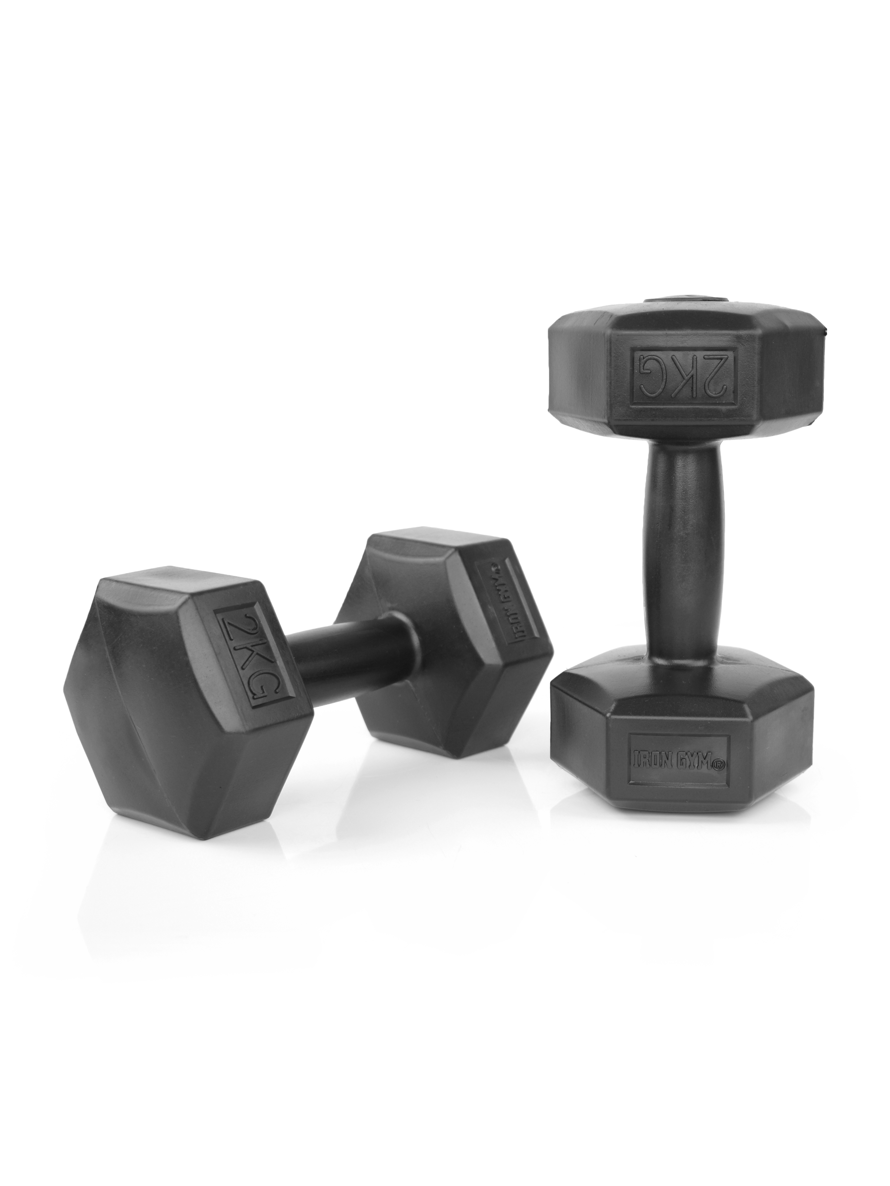 Гантели виниловые IRON GYM, 2 кг х 2 шт, черные - фото 2