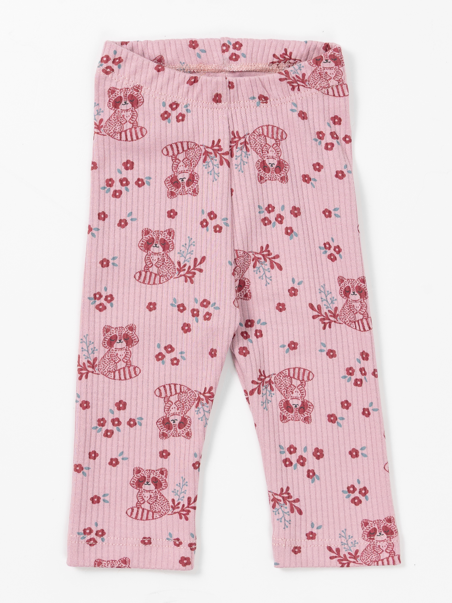 Брюки Mark Formelle (Марк Формэль) 85116-1/цветочные еноты на п.розовом - фото 1