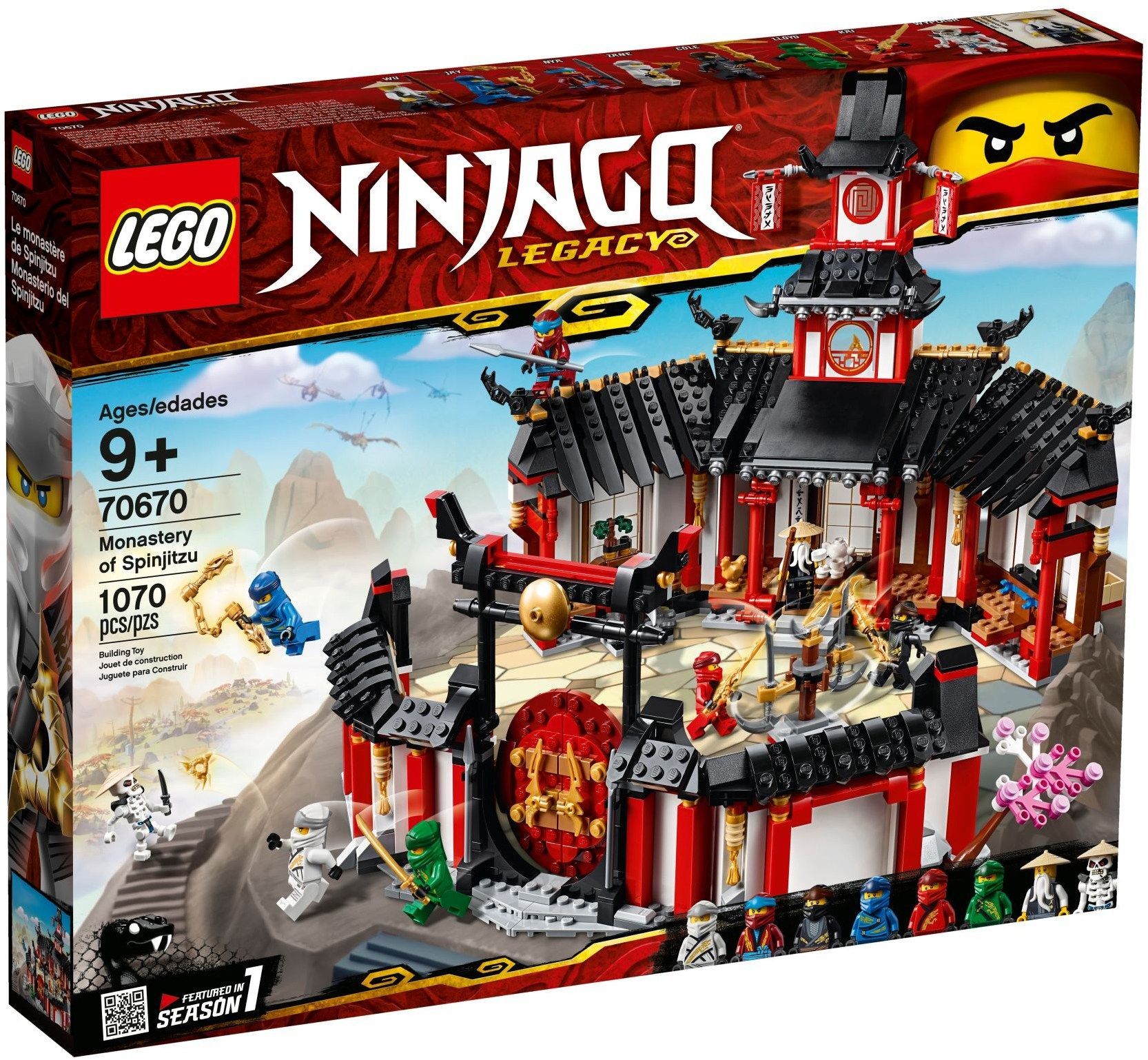 Конструктор LEGO NINJAGO Монастырь Кружитцу 1070 дет. - фото 1