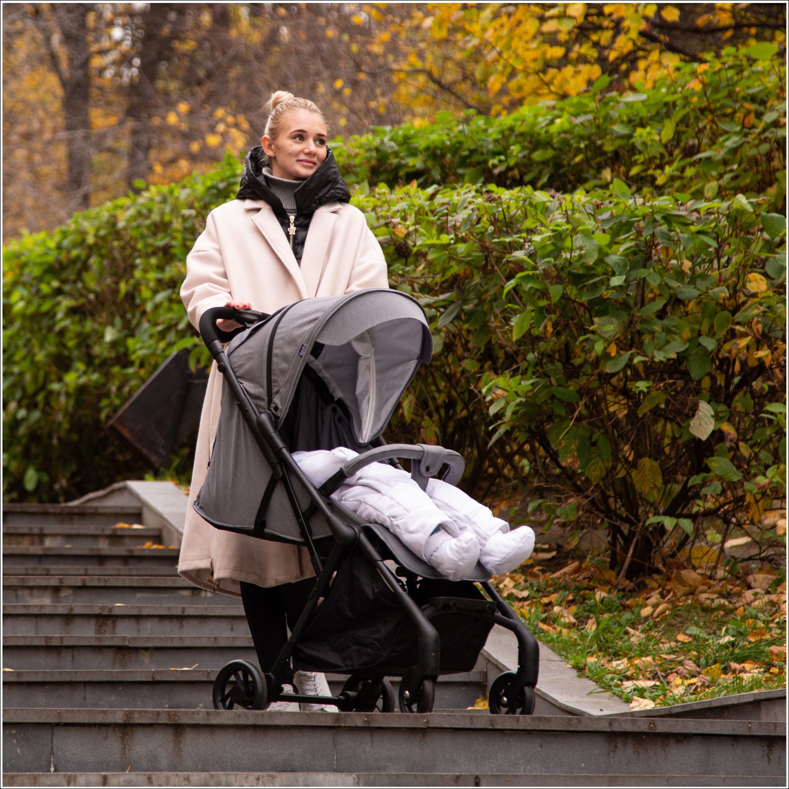 Коляска прогулочная Nuovita бежевый - фото 13