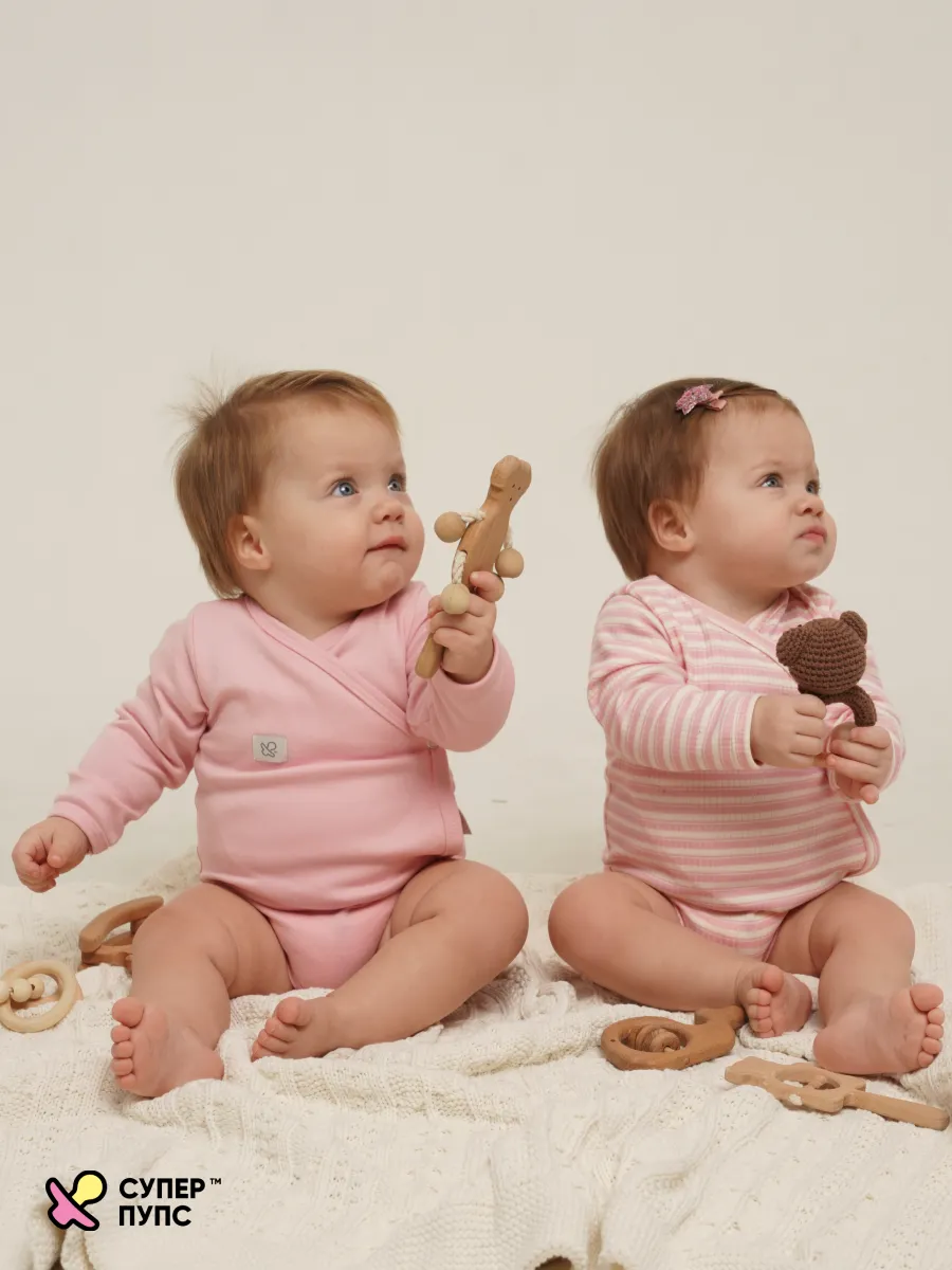 Боди 3 шт Супер Пупс нбр/3пр/бд/зап/розовыеягодки - фото 17
